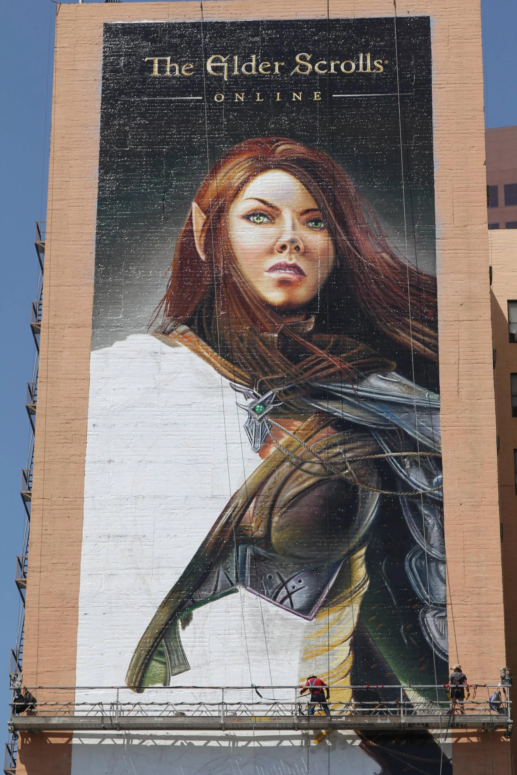 Publicity painting on L.A. Building