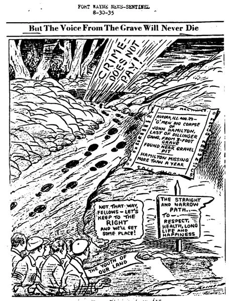 1935 news clipping "Crime Doesn't Pay"