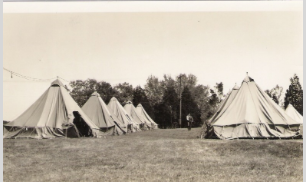 Army tents used by FBI agent trainees, Ft. Washington, MD 1935 (Courtesy Sloan family)