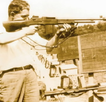 Courtesy of his son, retired SA Robert Core, his father SA John W. Core is shown here in the late 1930's at firearms practice with the Colt Monitor. This particular photo has been seen in magazines around the country.