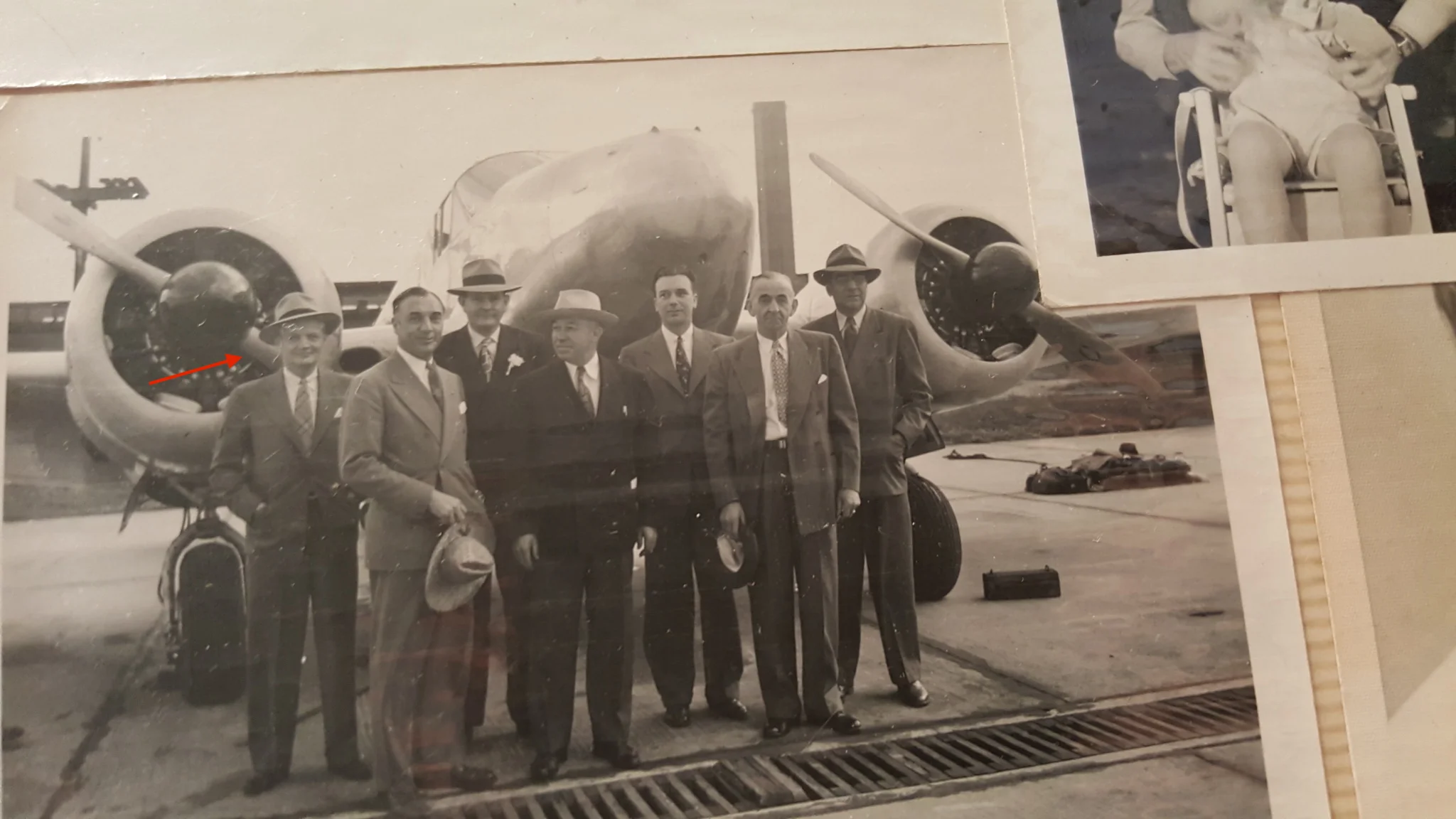 SA Fred McIntyre (arrow) and other FBI agents currently unidentified. McIntyre served from 1934 until 1955 and possibly was an instructor at the Quantico firearms facility which we have yet to verify. (courtesy his niece, Susan Gilchrist) Circa 1930s