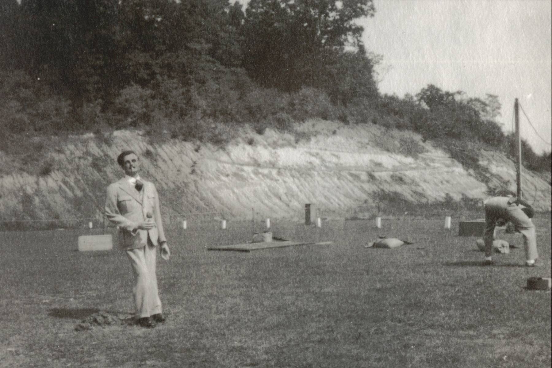 "The Dummy" seen in some early 1930s Quantico range photos was utilized by sharpshooters like Bryce and others to show their abilities as marksmen. 