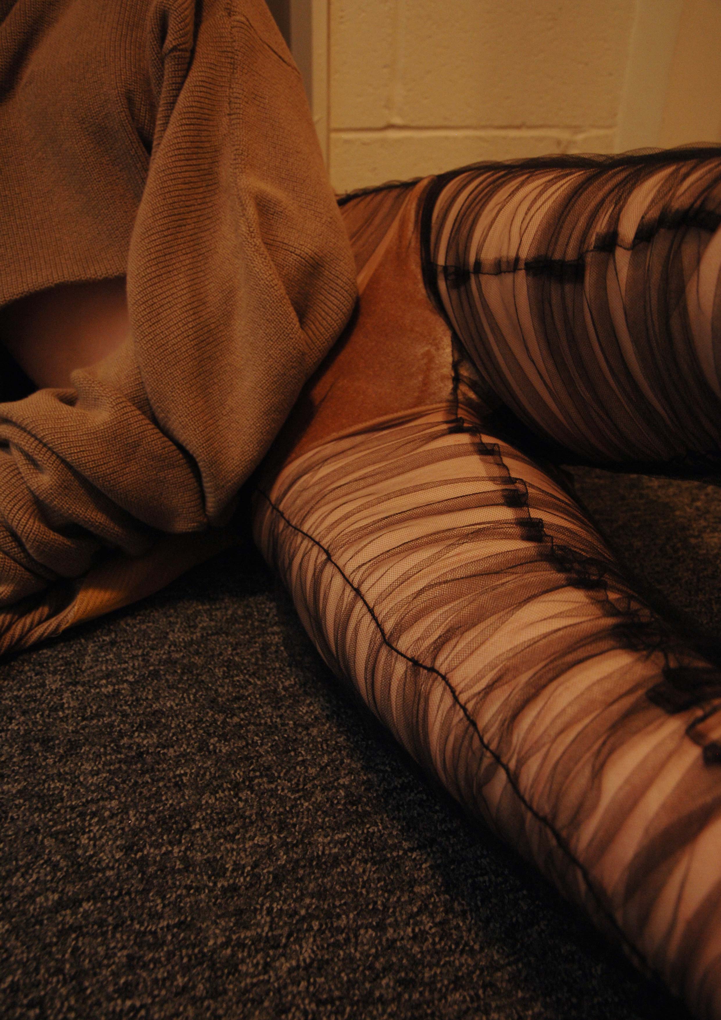 jumper LAUREN HAE IN JIN, underpants BASERANGE, tights MOLLY GODDARD