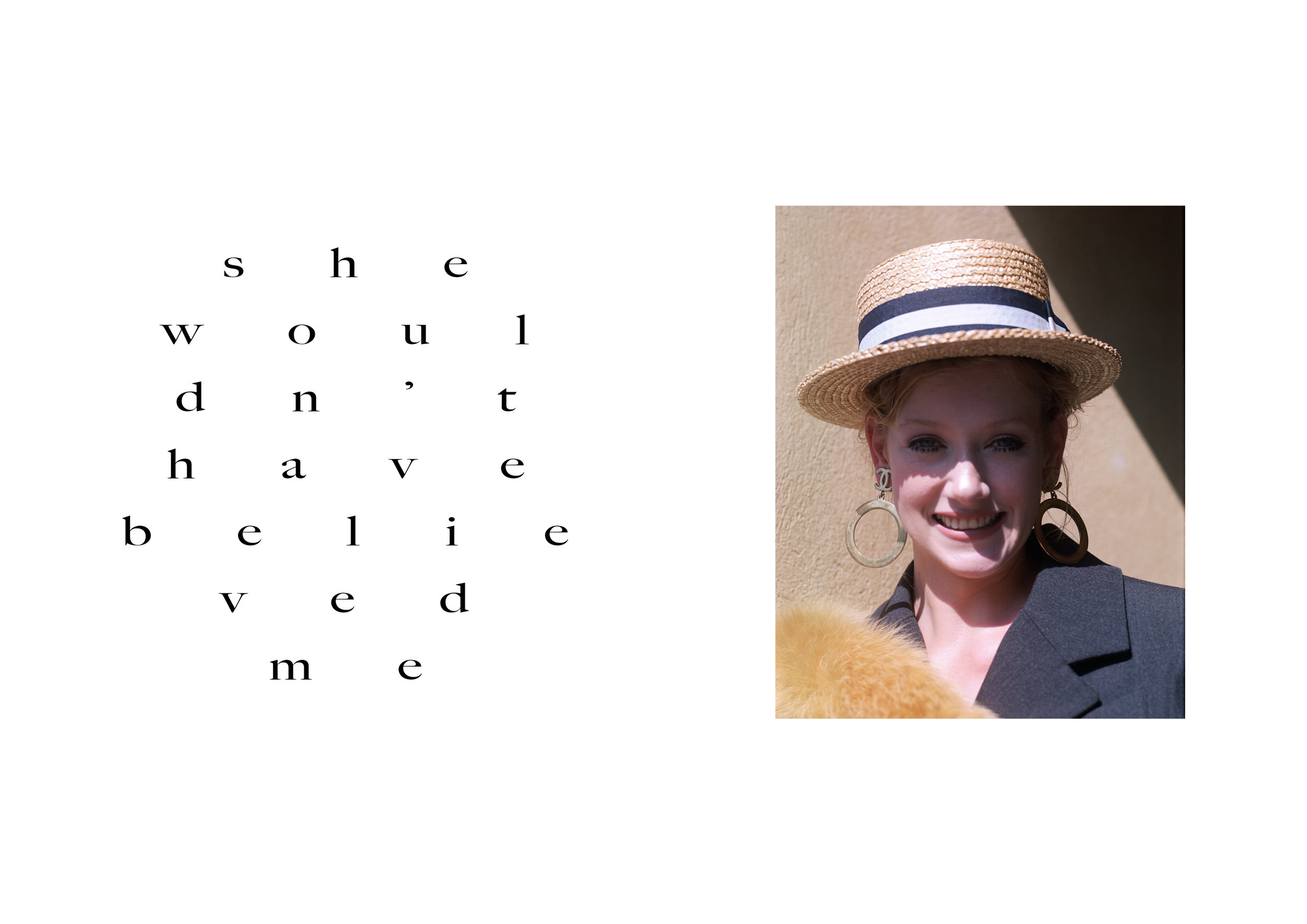 hat CHANEL, earrings CHANEL / AU VINTAGE, suit CHANEL, fur MIU MIU