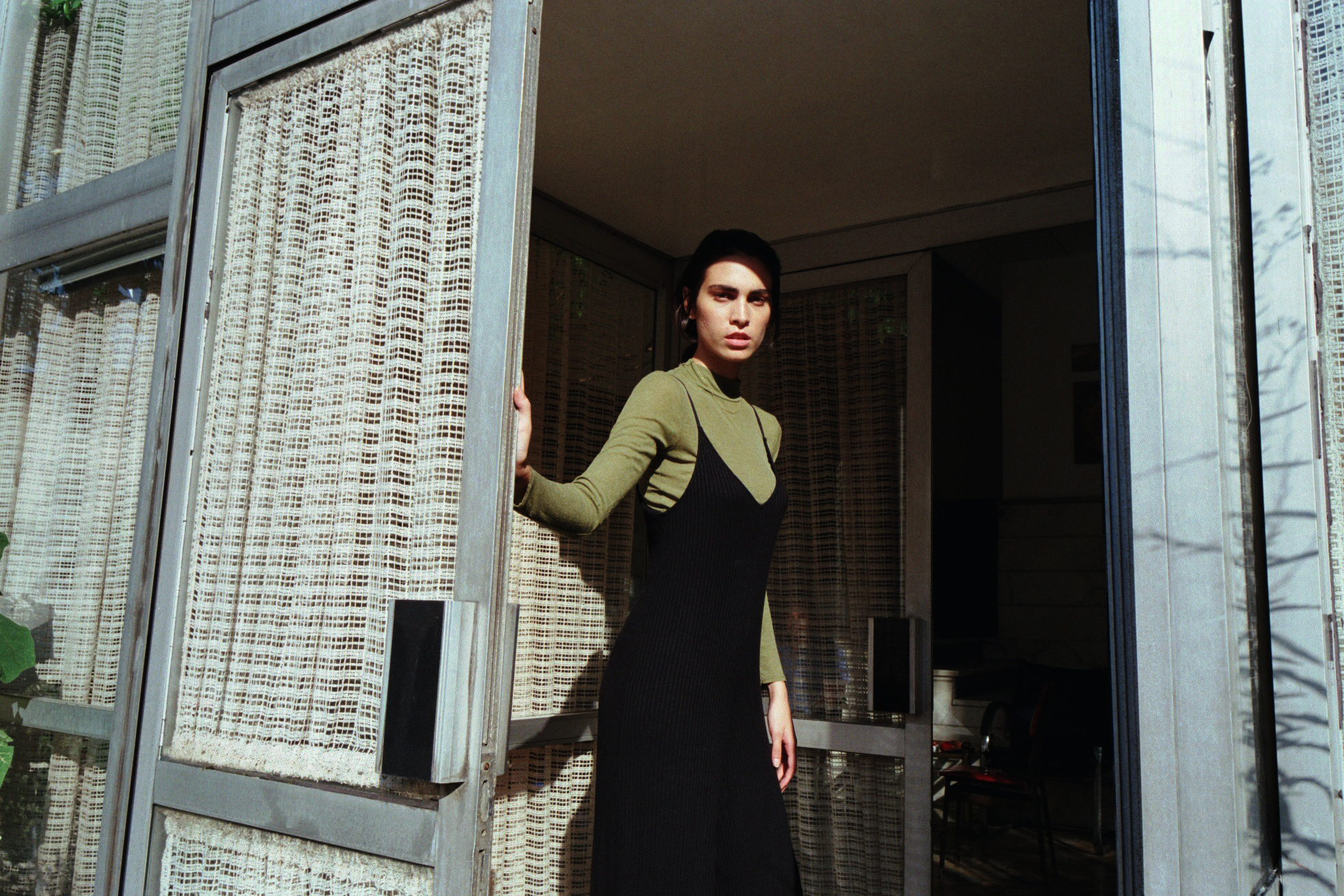 high neck top COS, jumpsuit ZARA