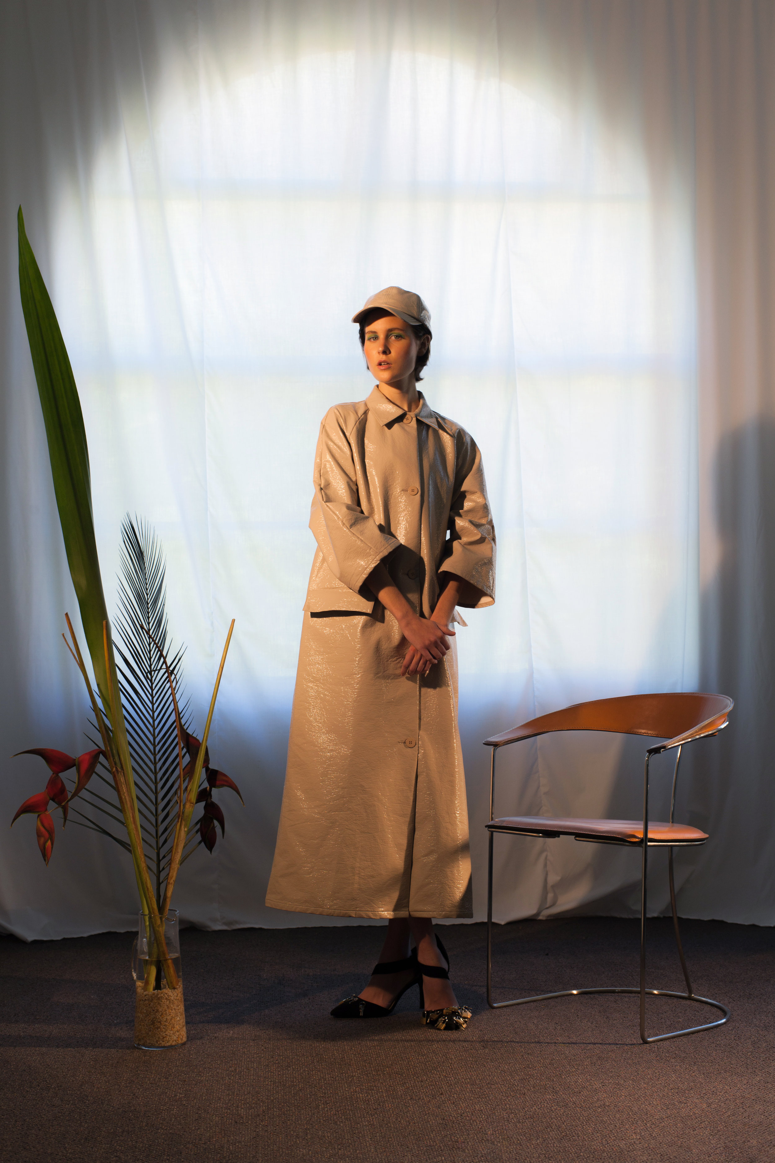 cap + jacket VERNER, shoes ELISA KEELER
