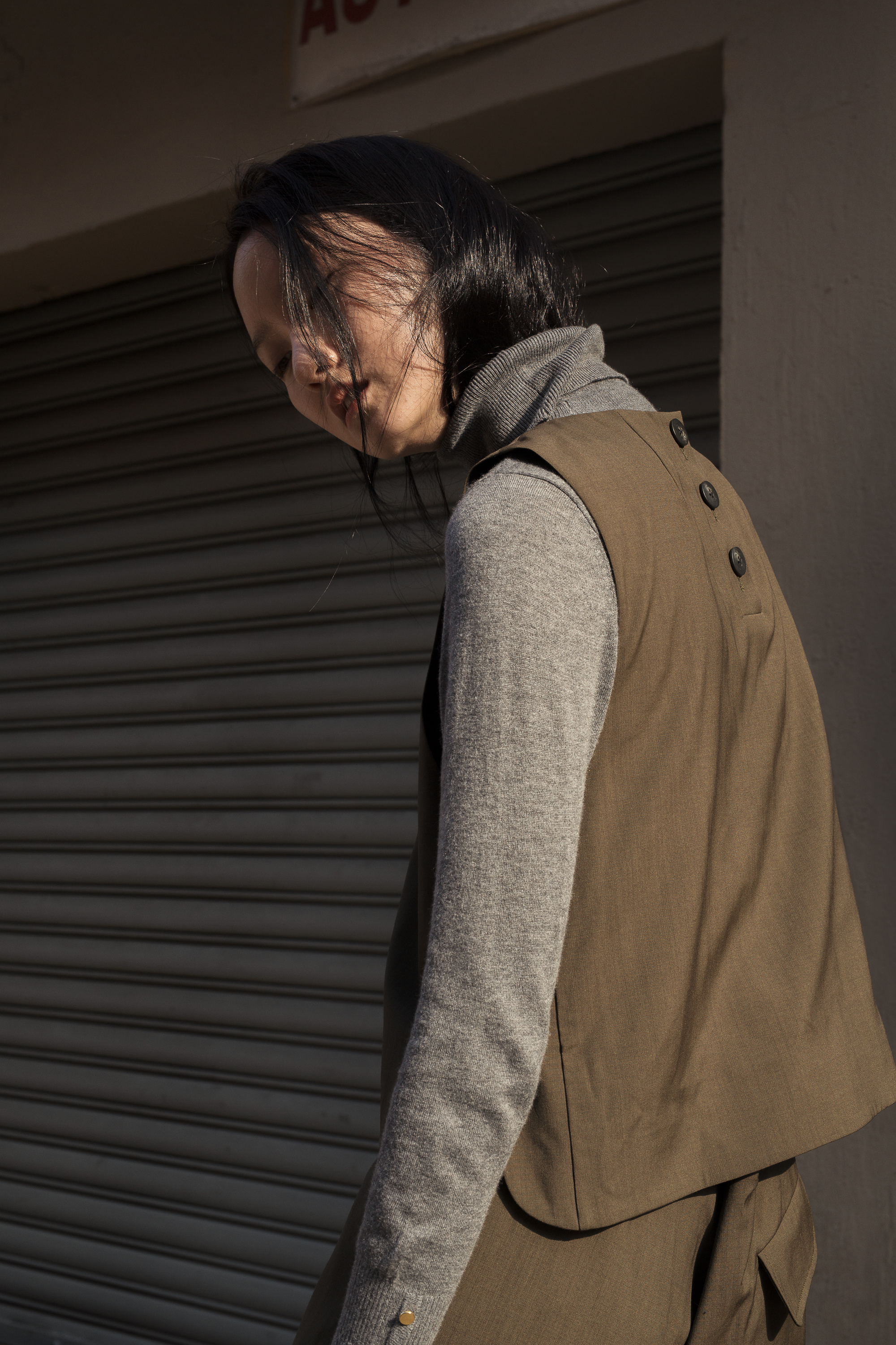 top + trousers STEVEN ALAN , sweater + shoes H&M