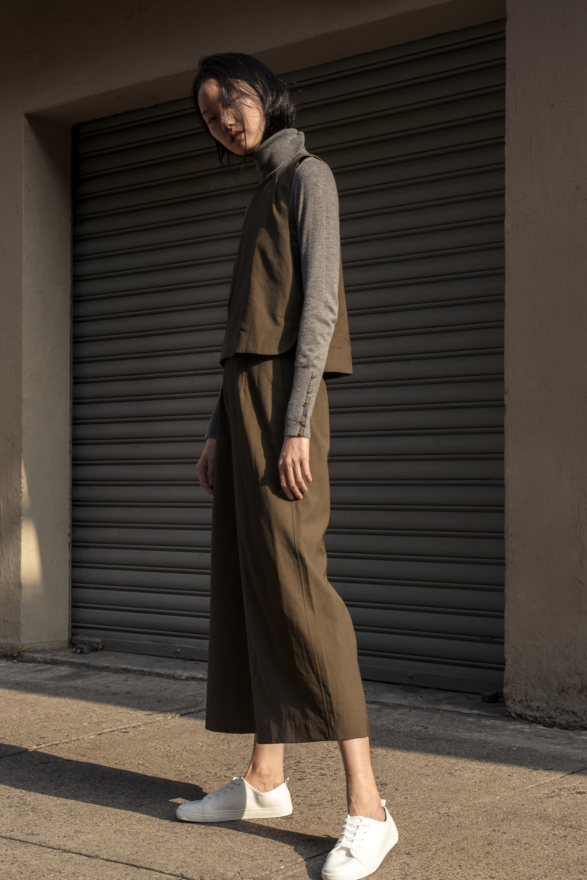 top + trousers STEVEN ALAN , sweater + shoes H&M