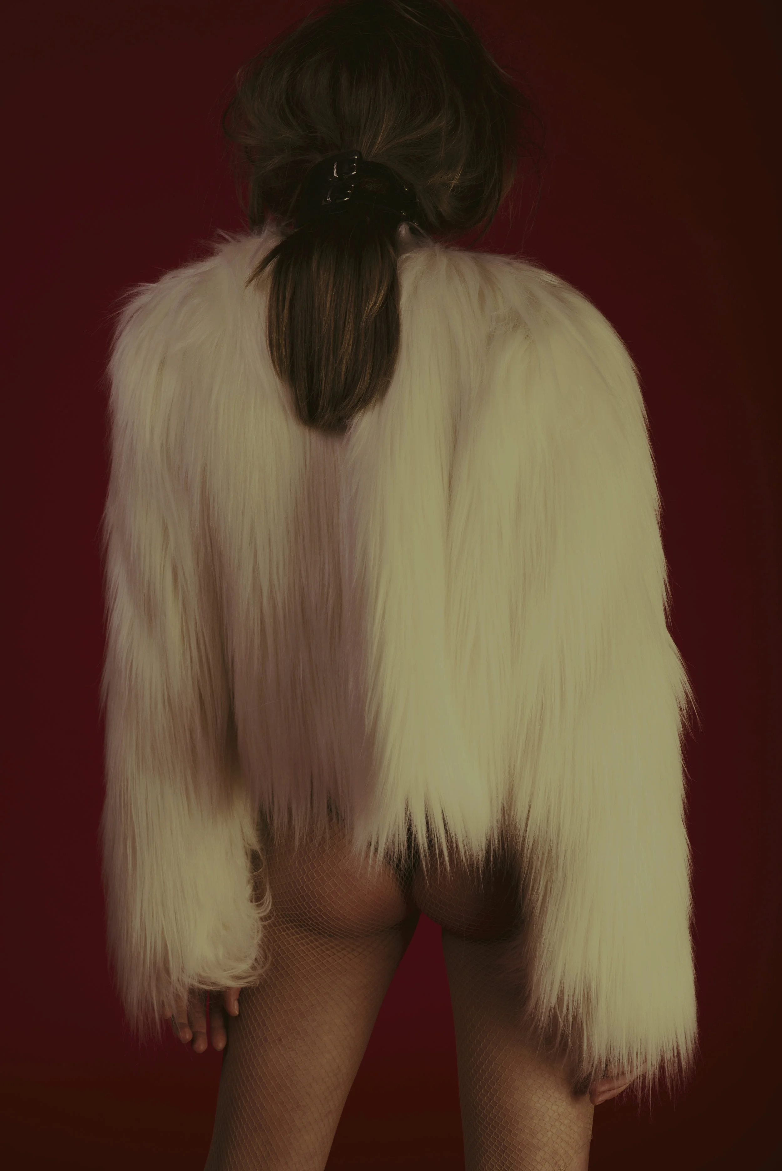 chocker BLING BLING BY ALISON BIZZI , faux fur GIAMBA , t-shirt MSGM, body INDIVIDUALS