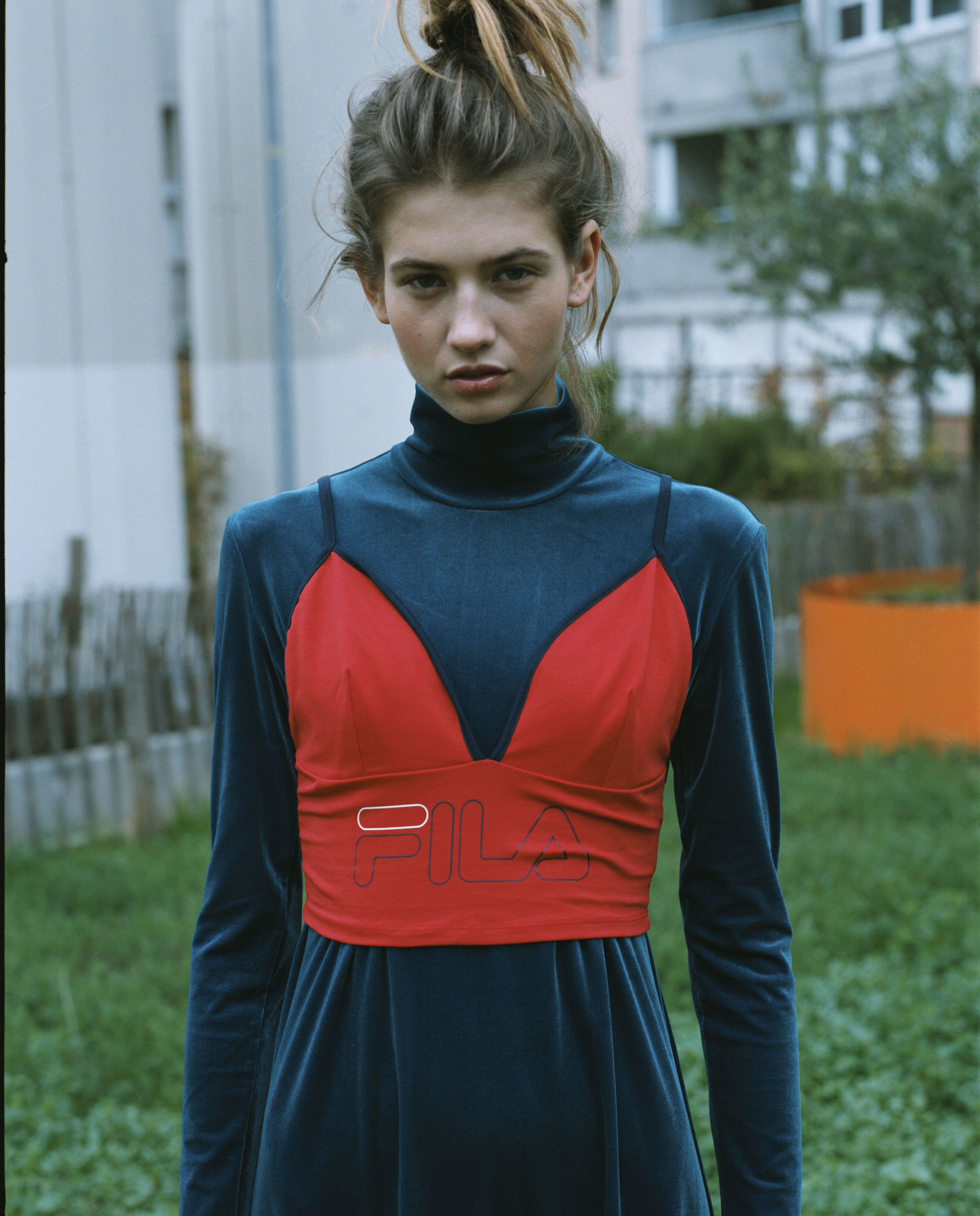 dress & OTHER STORIES , top FILA, socks PIERE CARDIN, shoes MARNI X ZALANDO