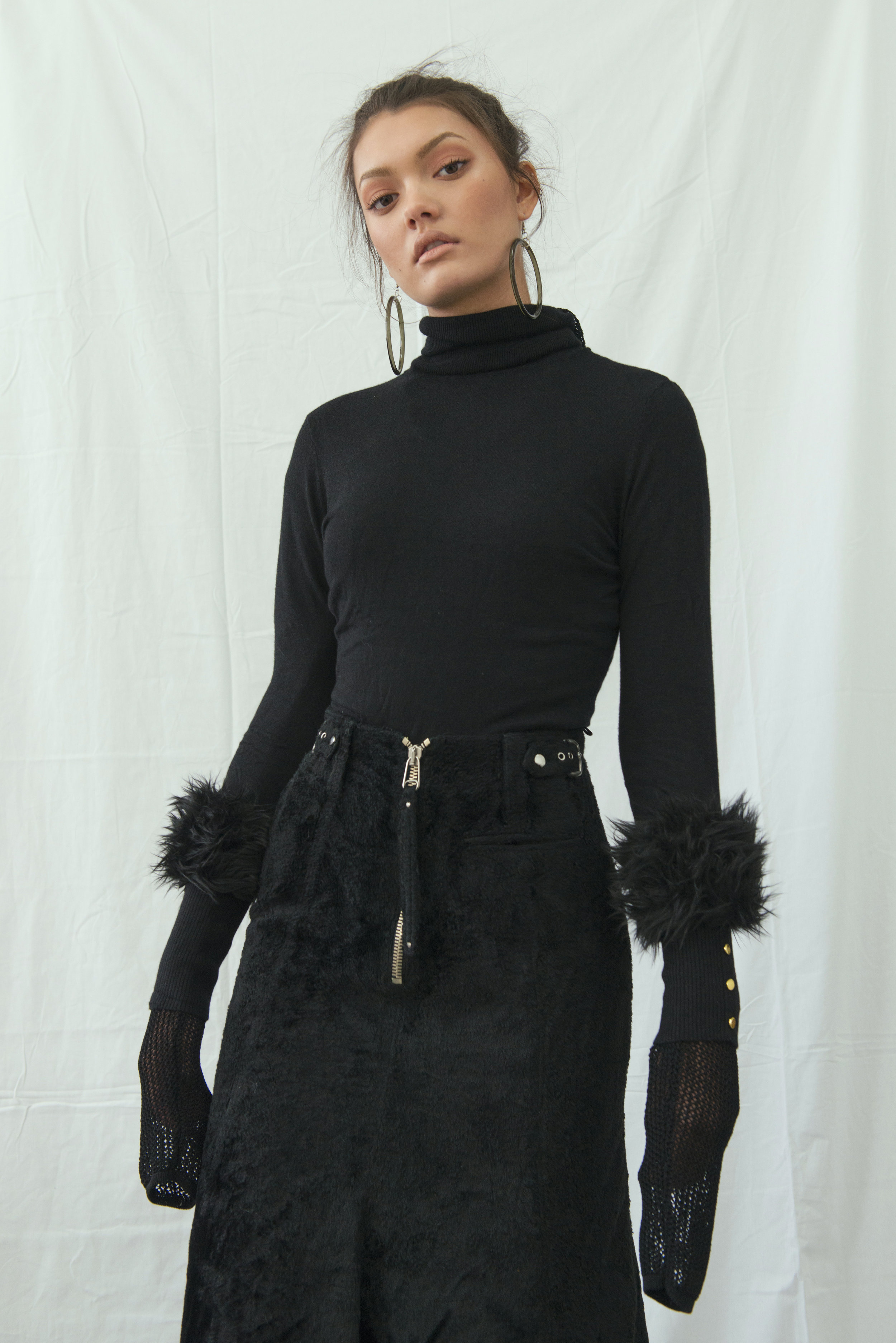 top H&M , skirt JEAN PAUL GAUTIER , accessories STYLIST'S ARCHIVE