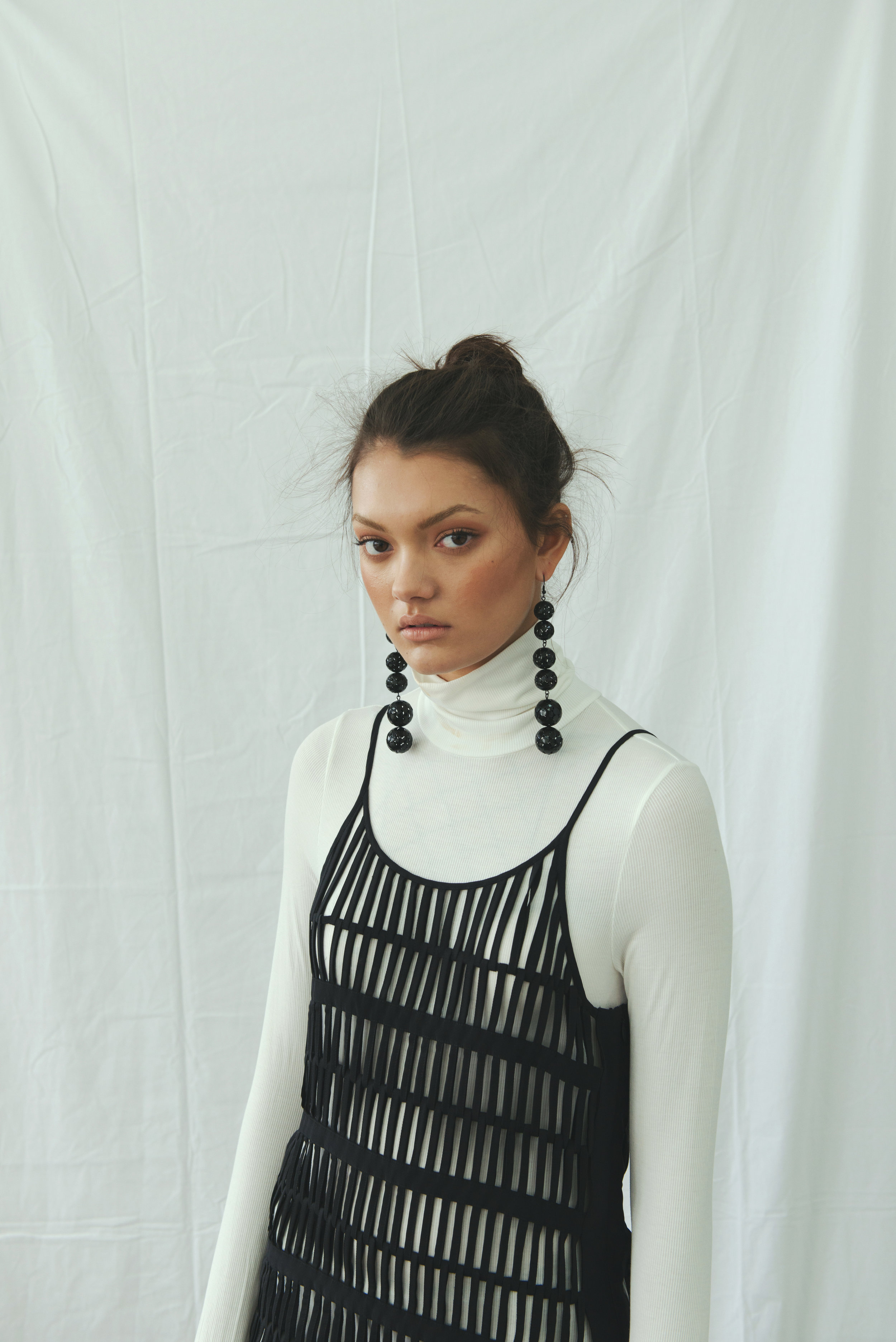 top H&M , dress LOEFFLER RANDALL boots ALDO , earrings STYLIST'S ARCHIVE