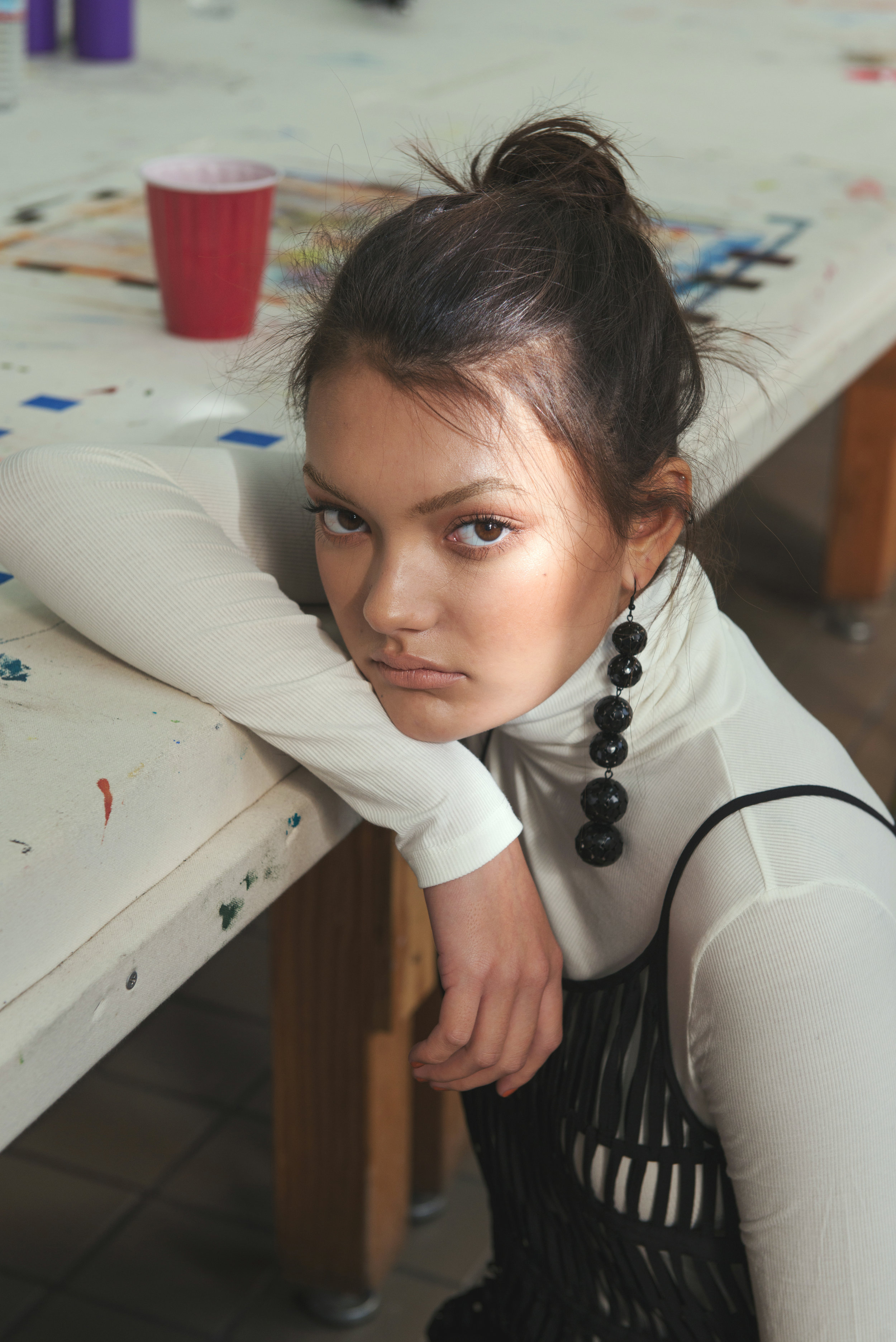 top H&M , dress LOEFFLER RANDALL boots ALDO , earrings STYLIST'S ARCHIVE