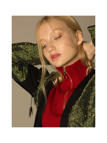 green jacket ELMIRA MARKES , red jacket + cloak ZARA