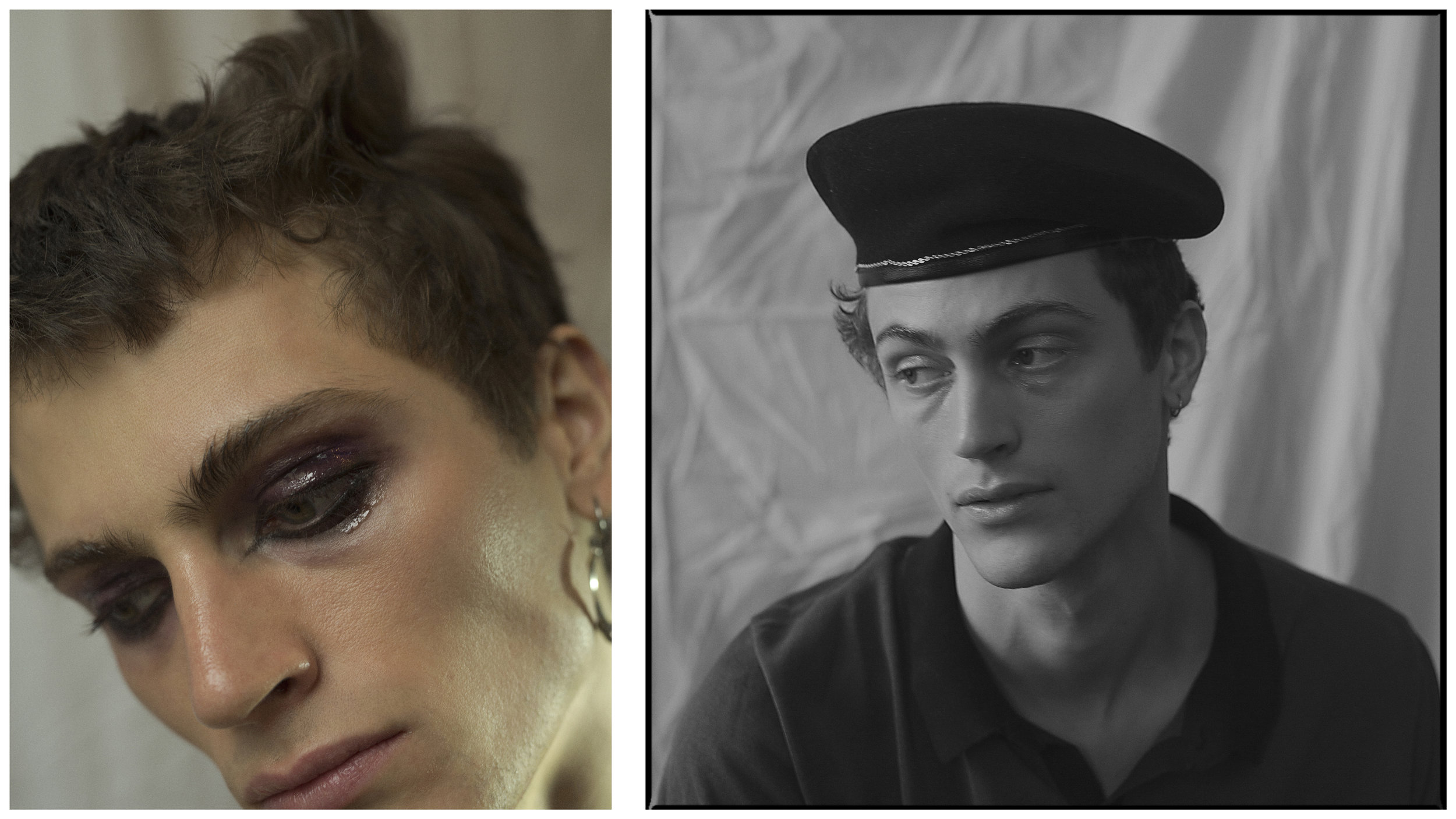 model SAMUEL WORTHEN , jewellery SECOND HAND, polo HAN KJOBENHAVN , hat DON PARIS