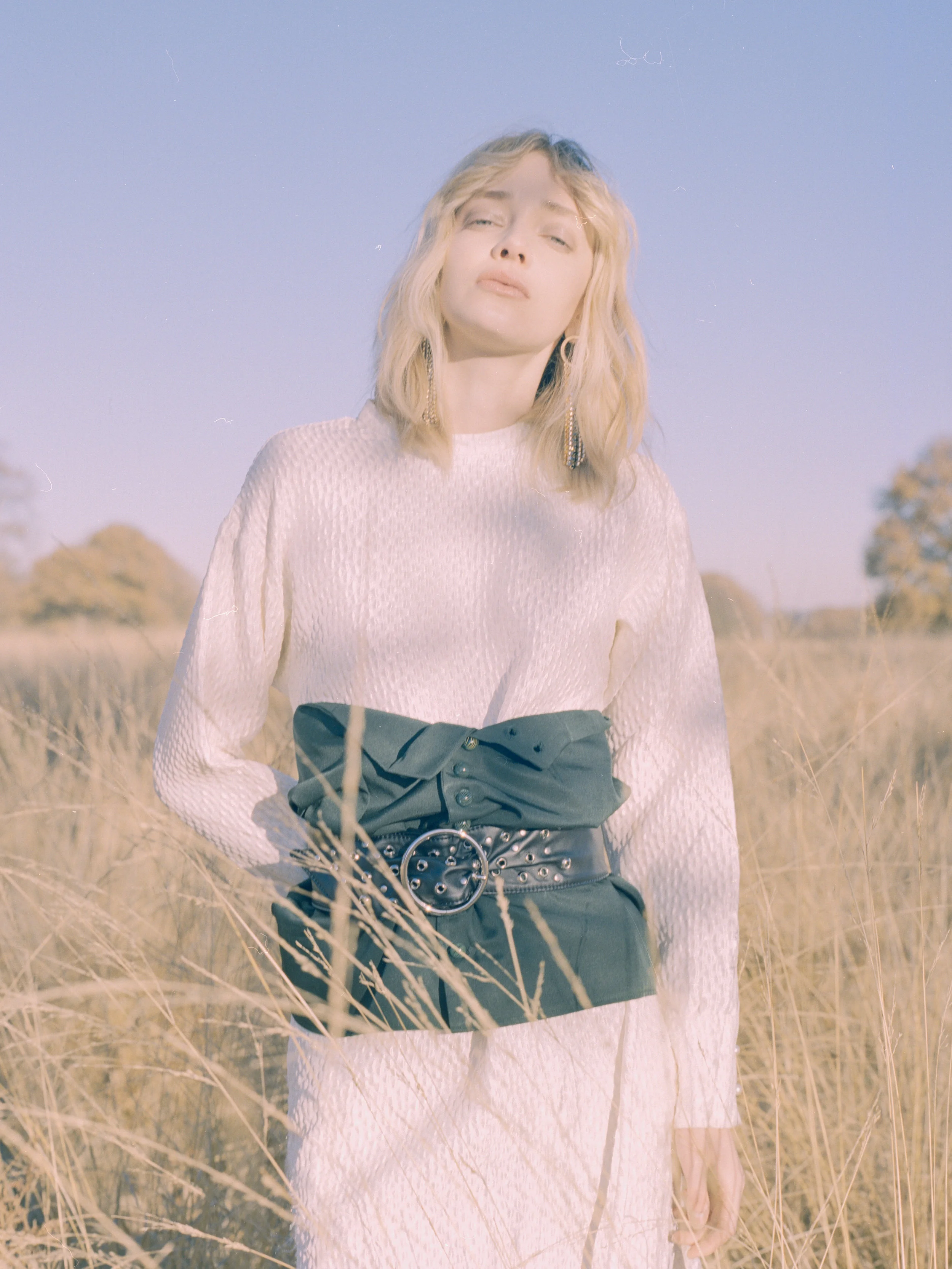 dress SELF-PORTRAIT, skirt BROR AUGUST, belt ASOS