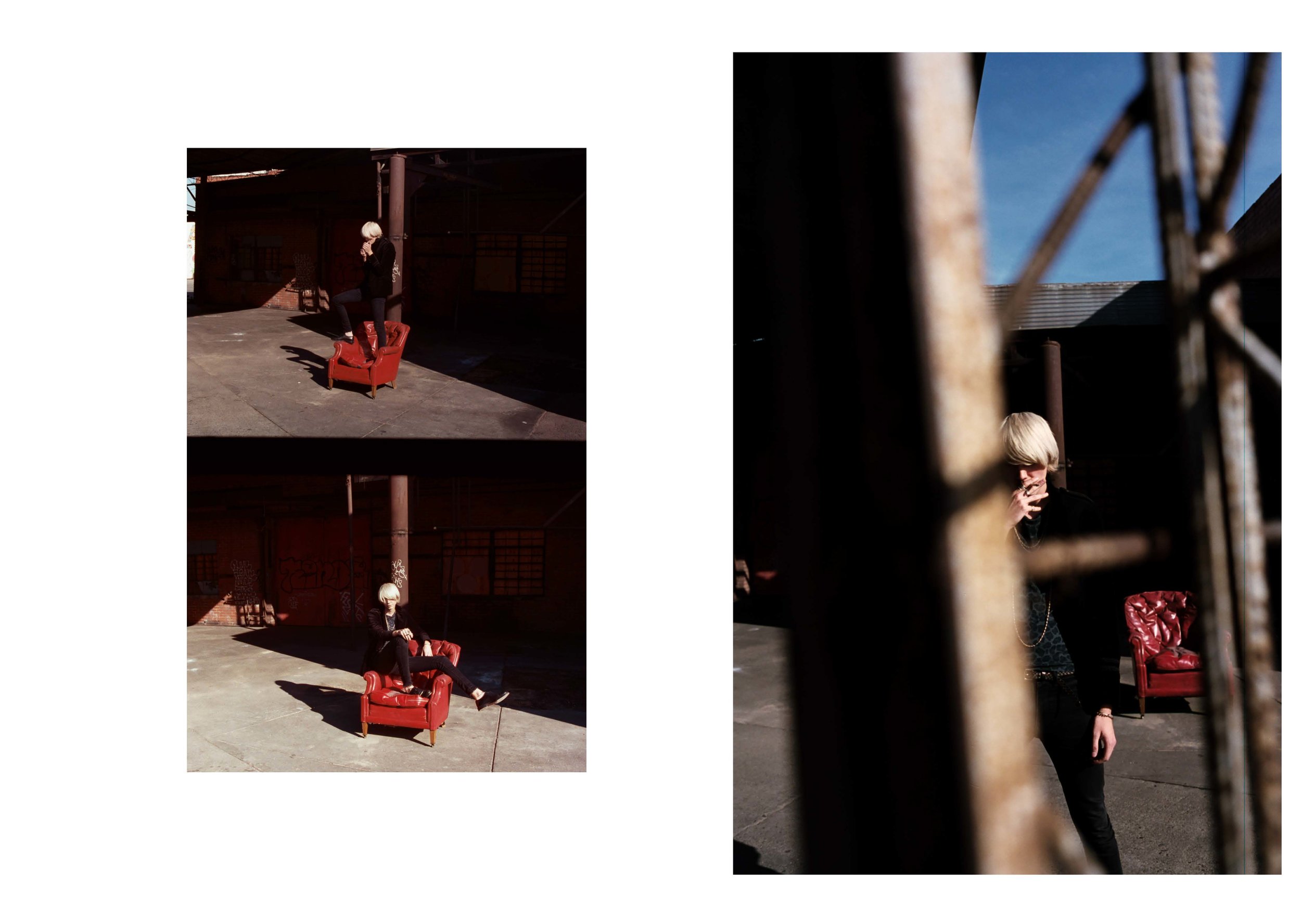 jacket + denim THE KOOPLES , t-shirt + belt J.LINDEBERG , shoes SANDRO