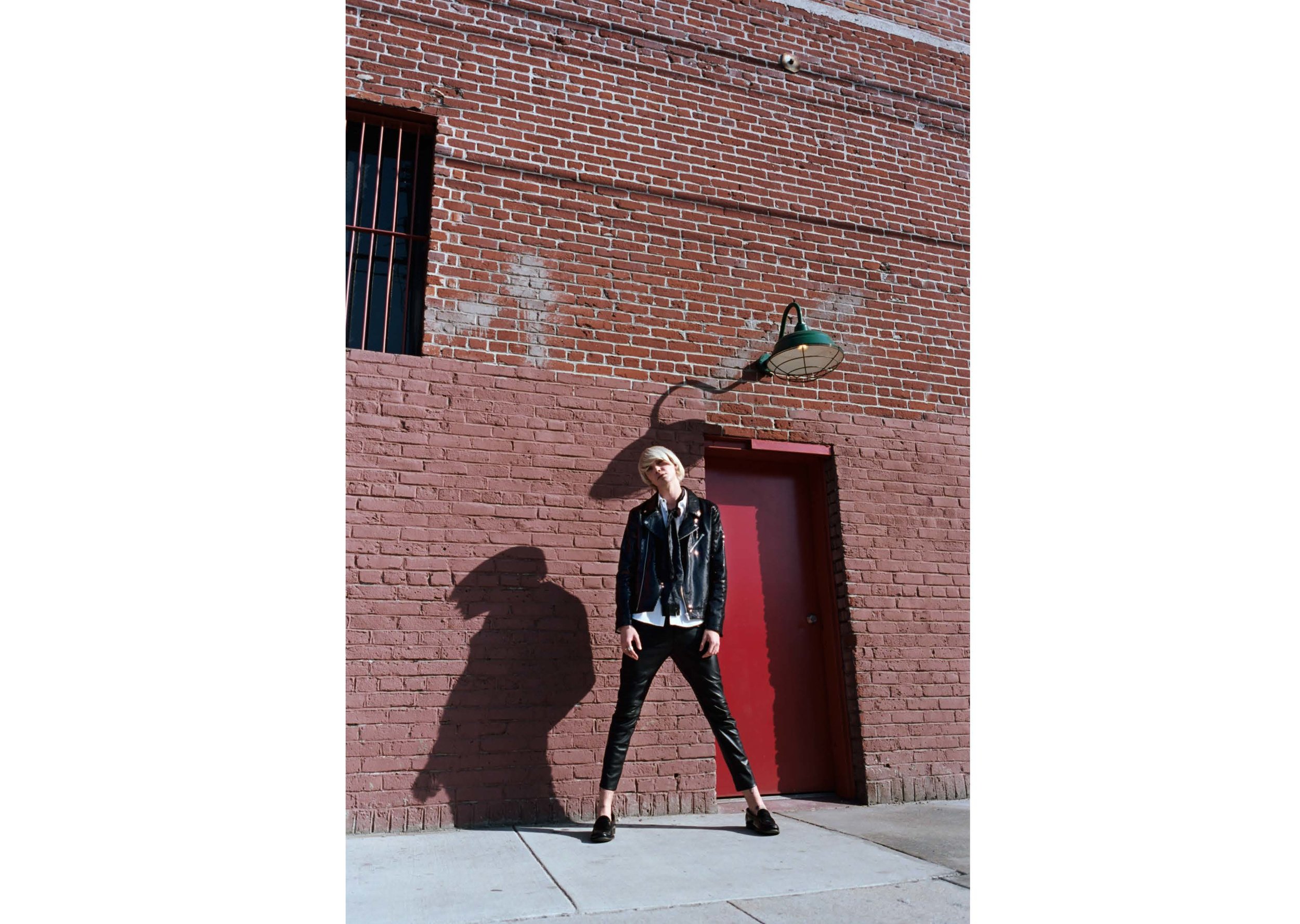 jacket ASHISH , trousers BLK DNM , shirt + scarf THE KOOPLES , shoes SAINT LAURENT , 