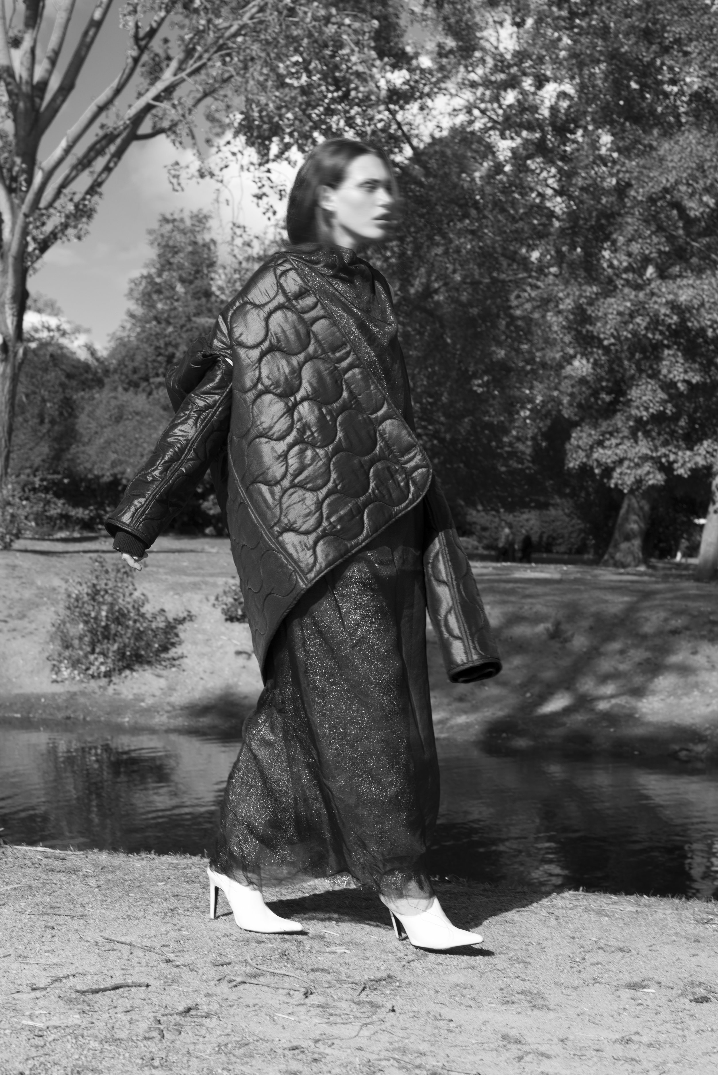 jacket ASHLEY WILLIAMS , dress SILJA MANNINEN , shoes FAUSTINE STEINMETZ