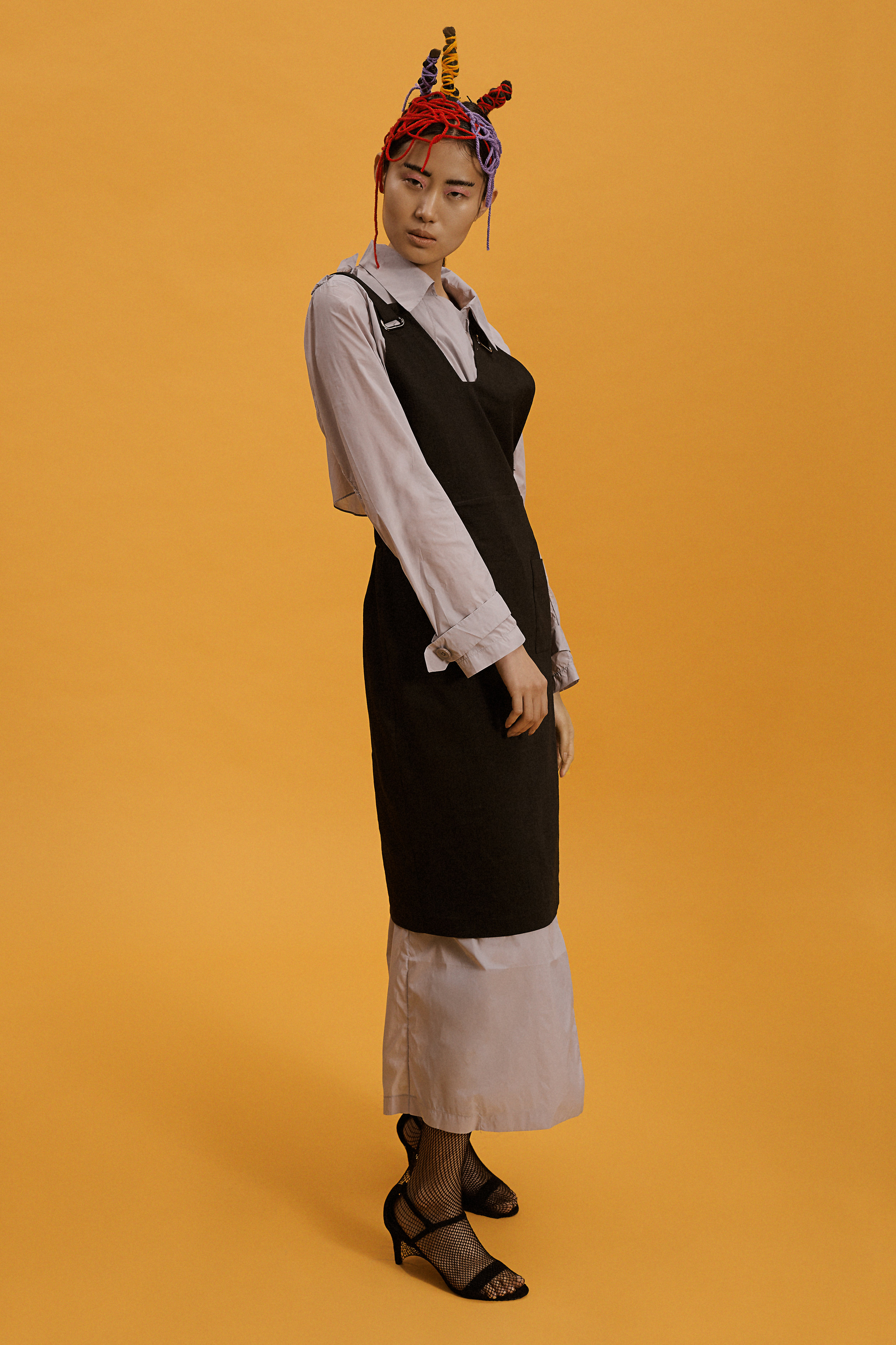 top trenchcoat + dress OUTKASTPEOPLE shoes EDITOR'S OWN
