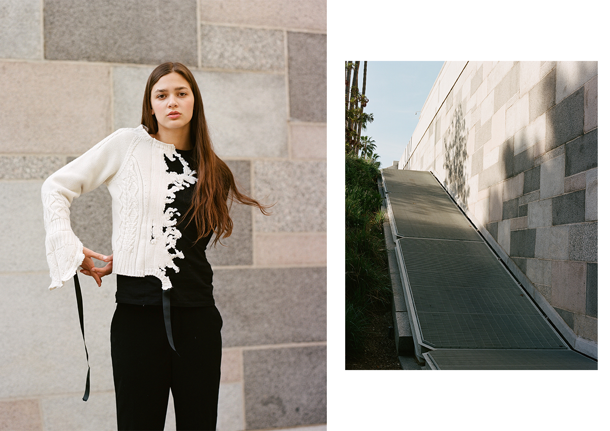 knitted top ANTONIO VATTEV, trousers OAK + FORT