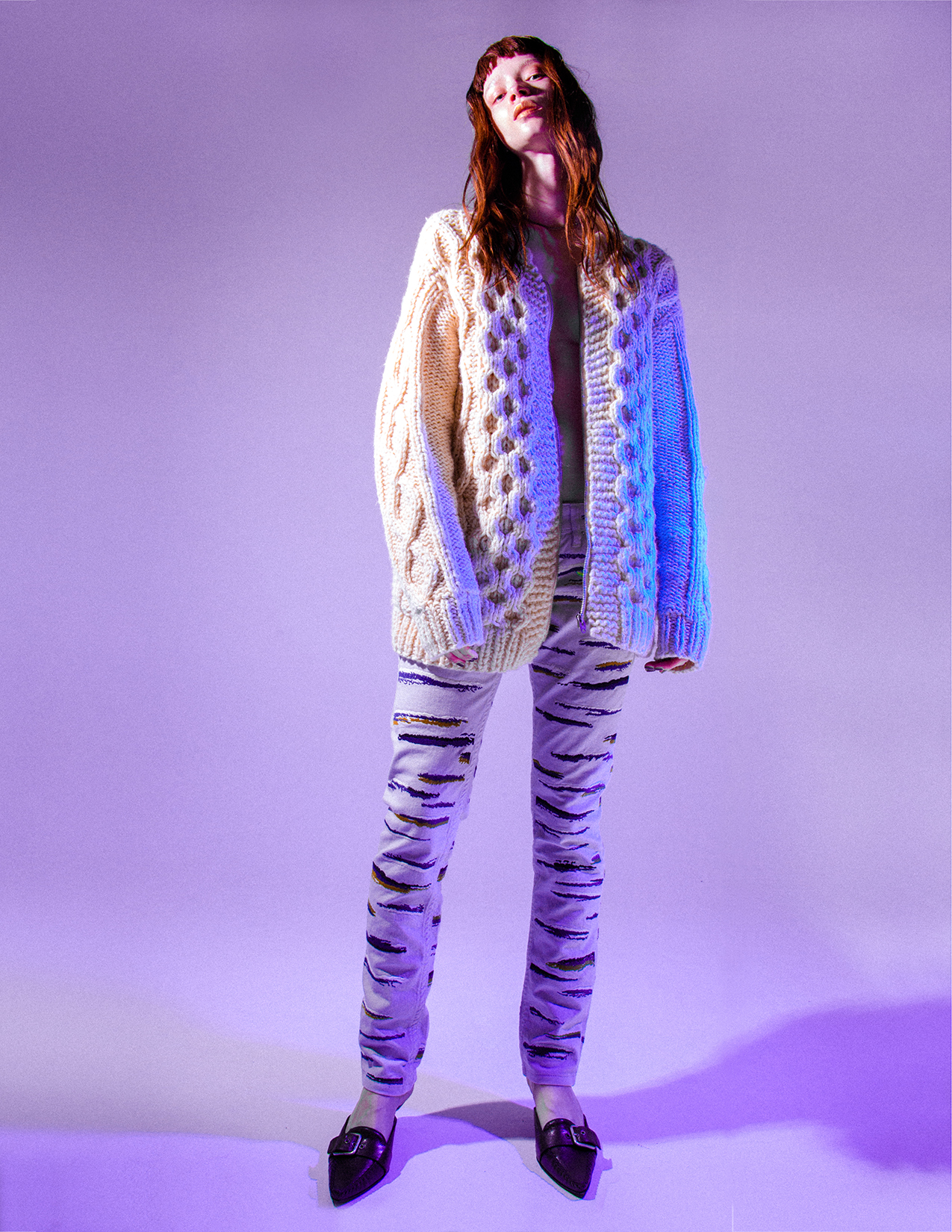coat VINTAGE, trousers ISABEL MARANT ETOILE , shoes PATRICK COX