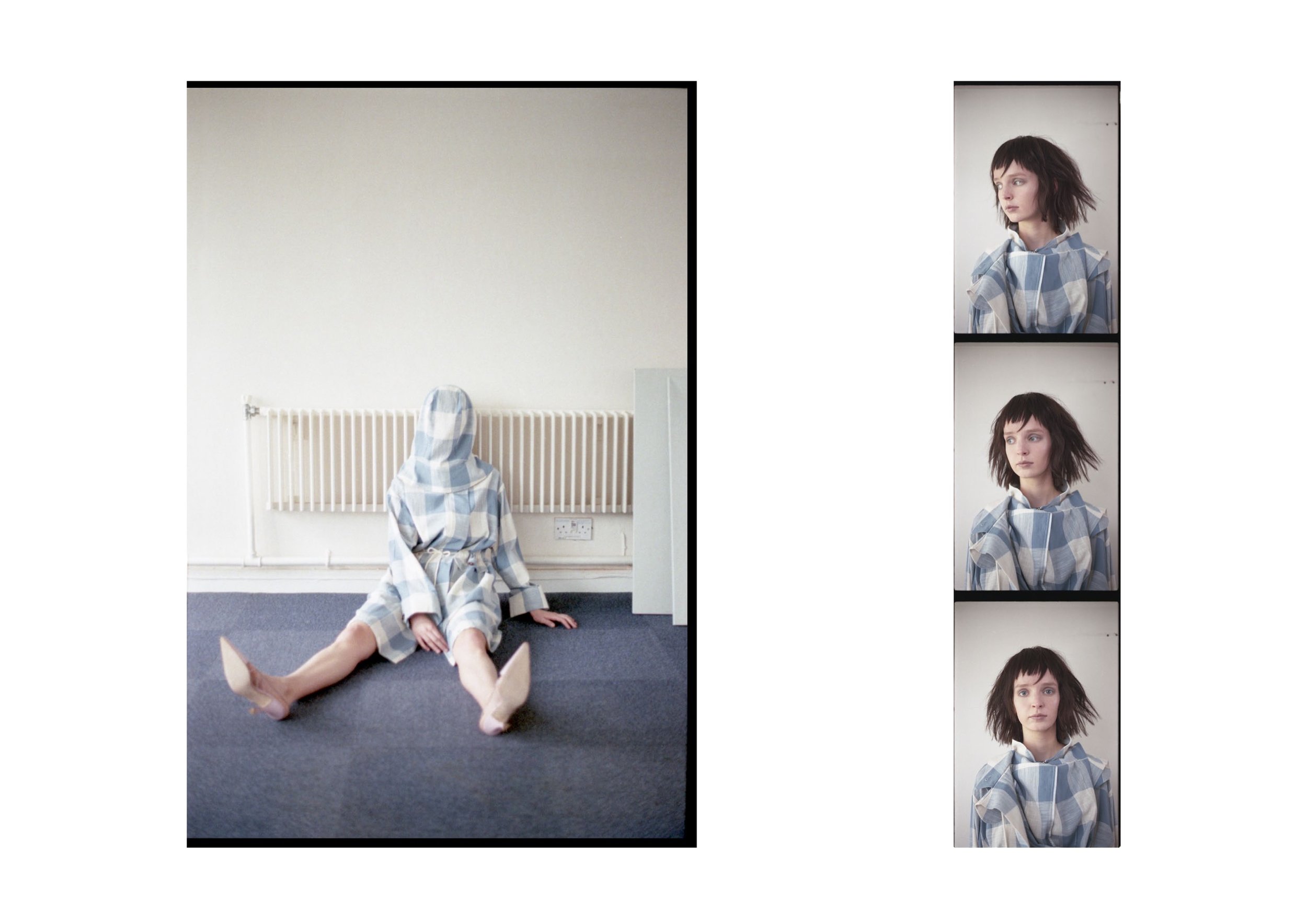 coat HEOHWAN , shoes VINTAGE GIVENCHY FROM THE ARC LONDON