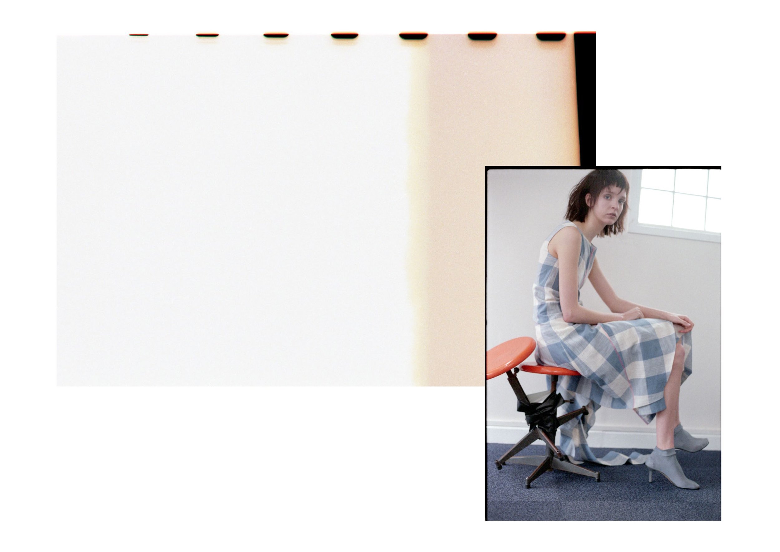 dress + skirt HEOHWAN , shoes VINTAGE GIVENCHY FROM THE ARC LONDON