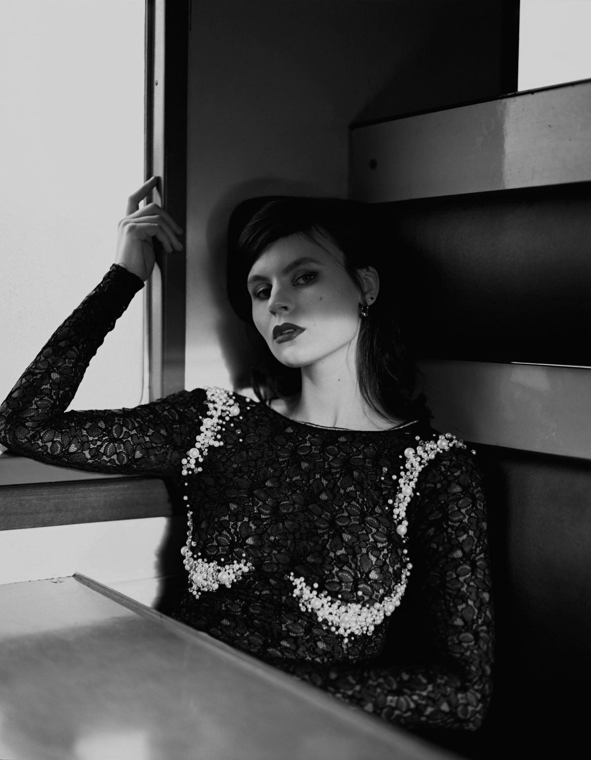 top ANBASJA BLANKEN , earring STYLIST’S OWN