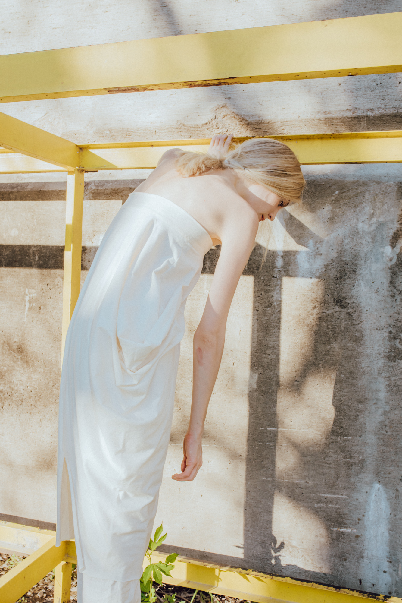 dress + pants + hair tie BEING APPAREL ,