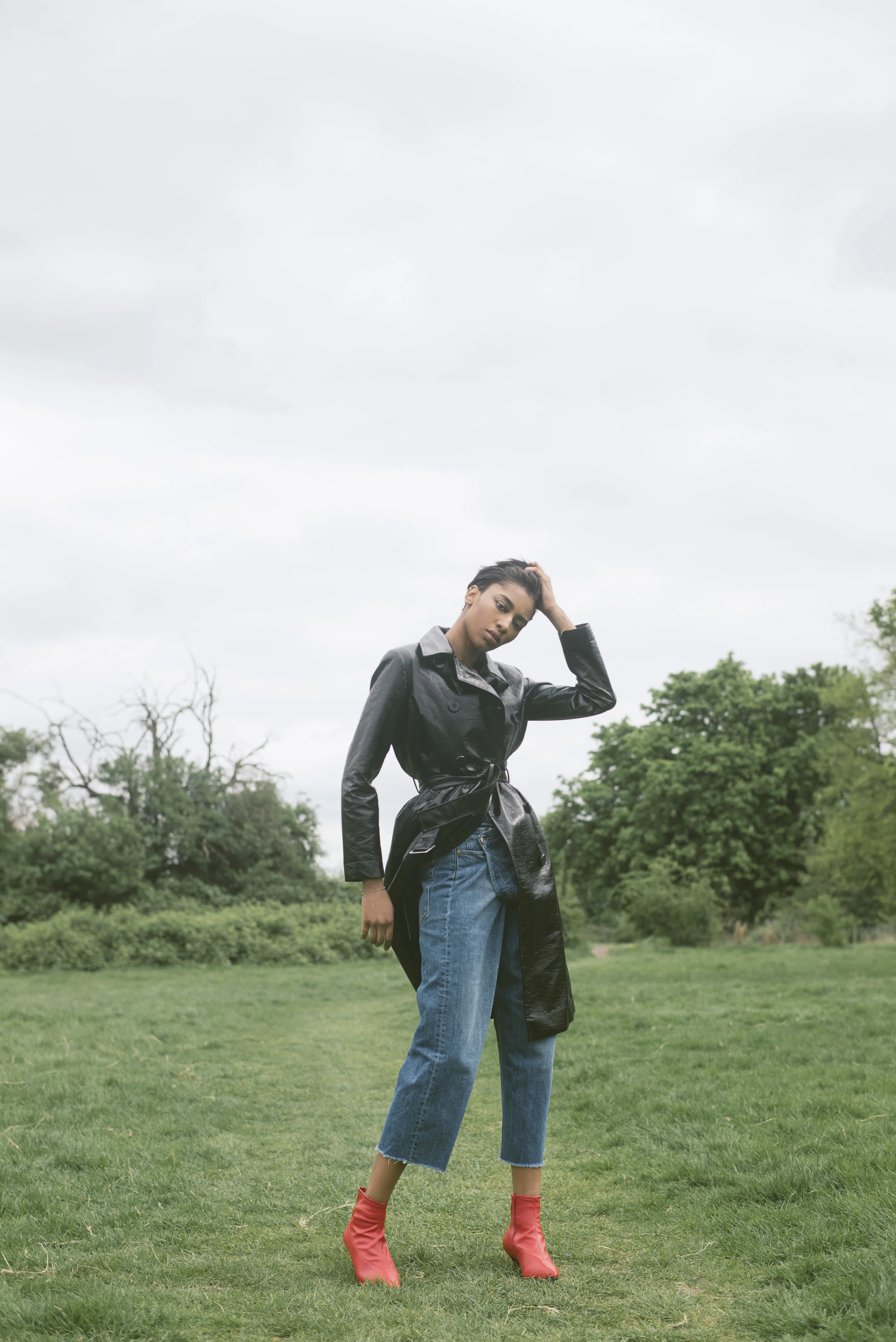 coat + boots TOPSHOP, jeans ZARA