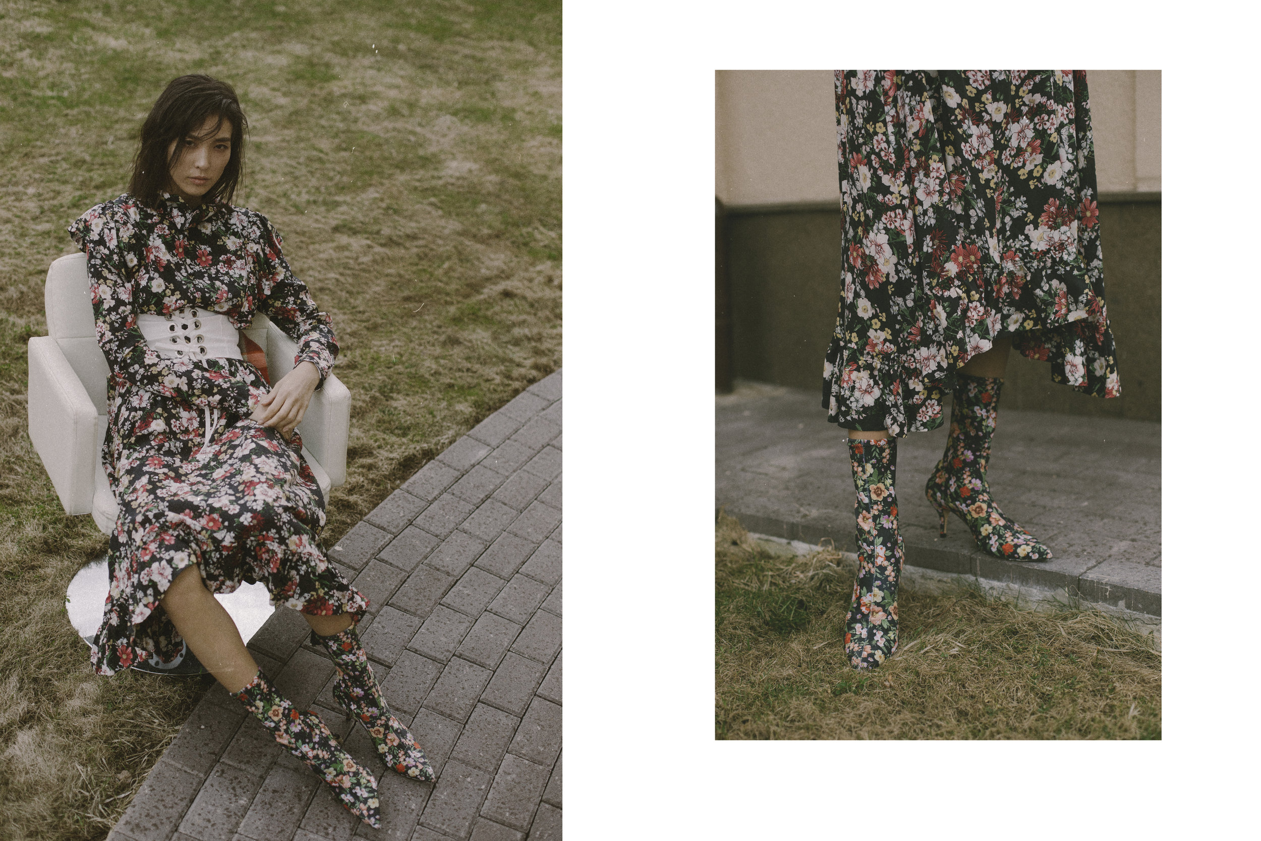 Dress Ivan, Boots and belt Zara