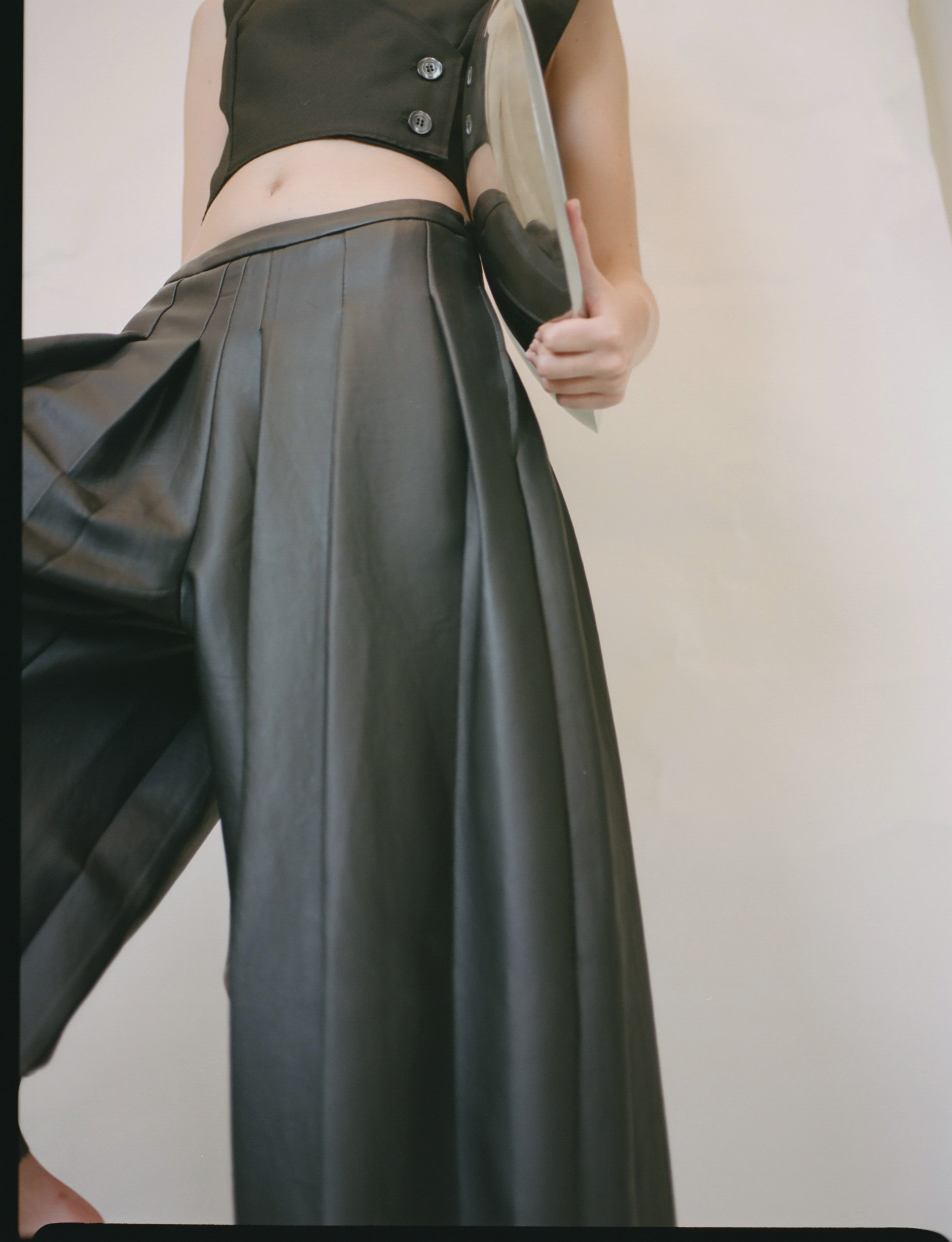 Top: XIAOQIAN SHAO Trousers: SIN'S SUIT
