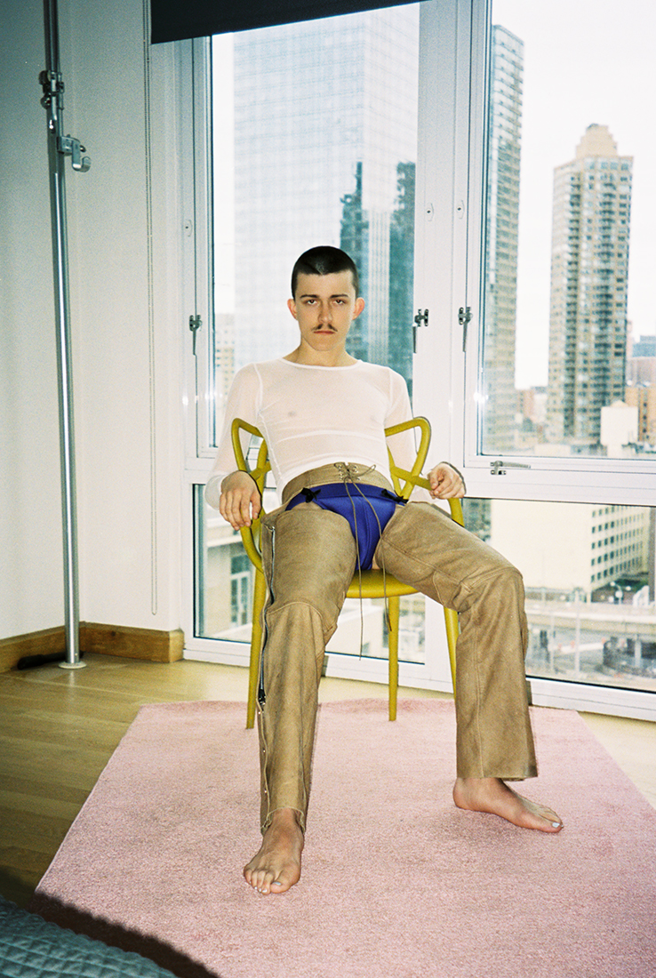 top + chaps VINTAGE, purple jockstrap HOMIC