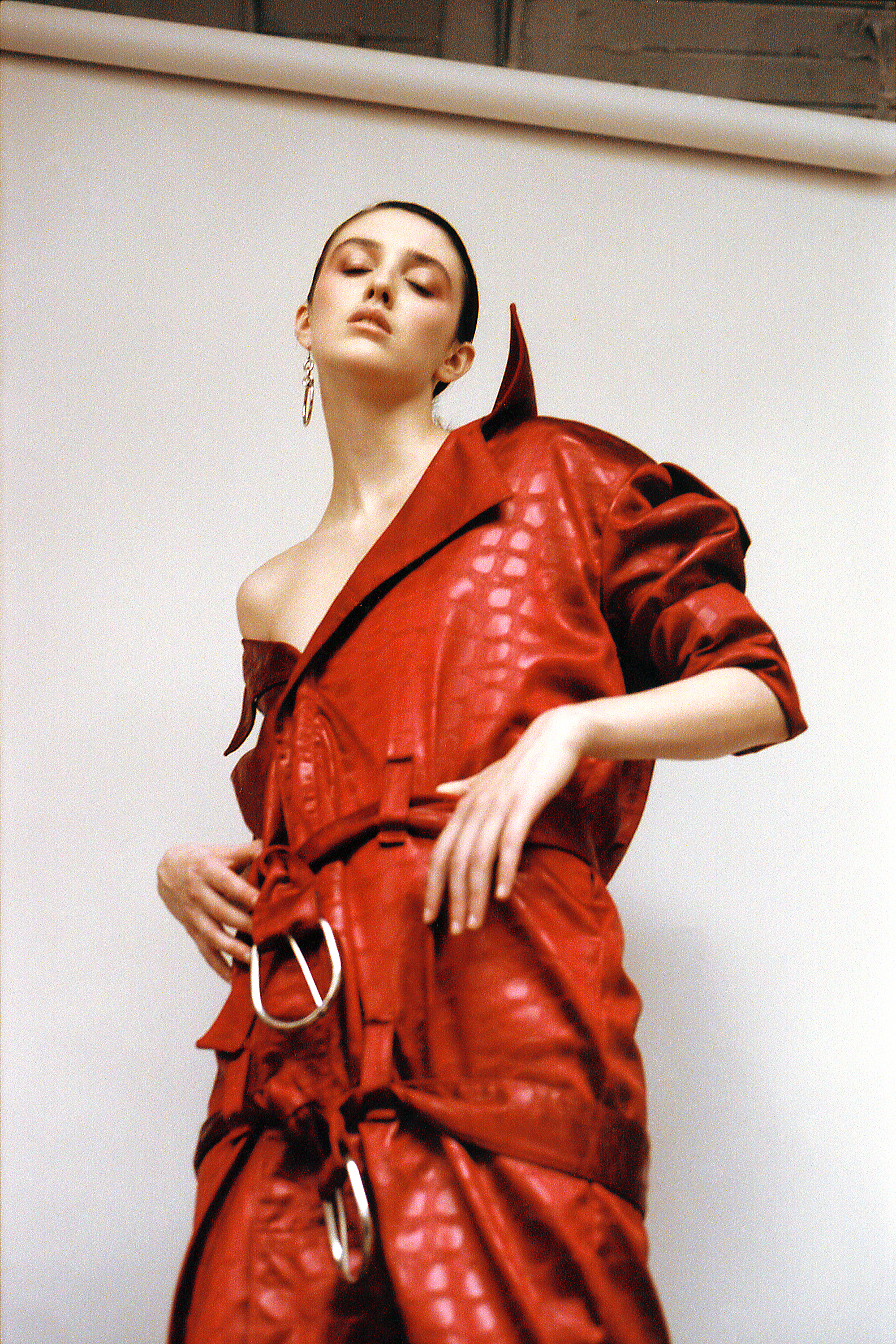  jacket LUOMO STRANO, earrings ELEVENTH HOUSE JEWELLERY