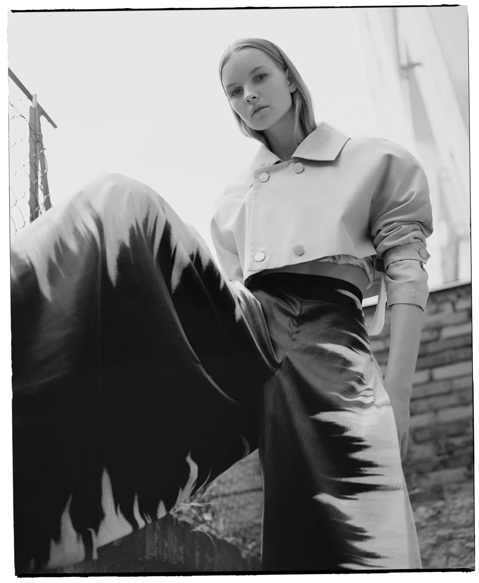 top Calvin Klein, jacket Jakub Polanka x Bibloo, pants Katerina Hynkova