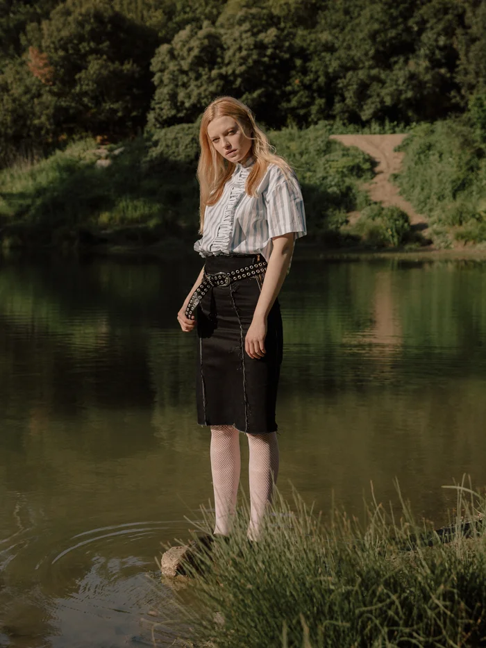 Shirt by Sonia Rikyel, Skirt by Comme des Garçons for Notenom