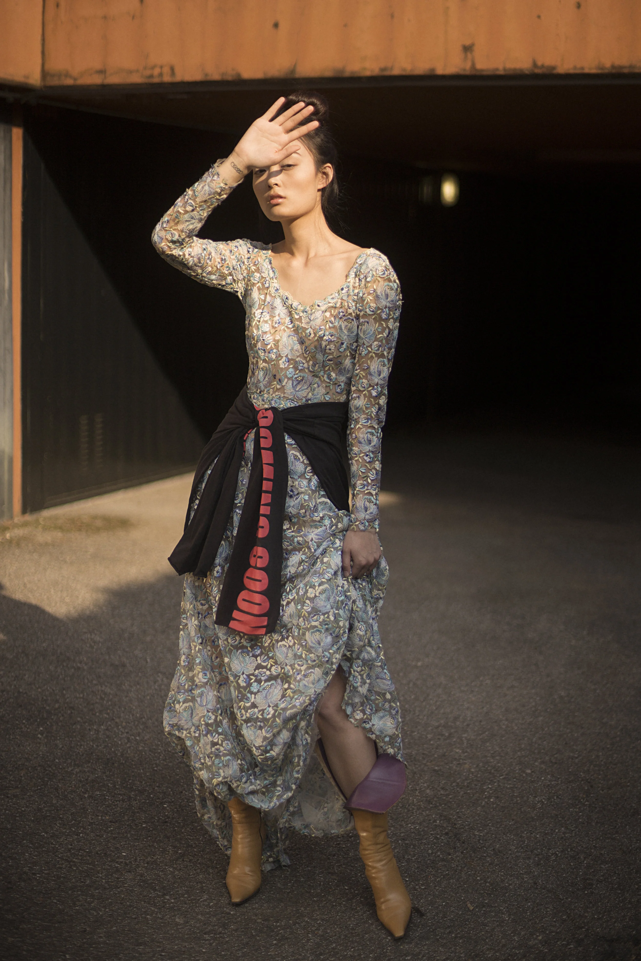 dress LUISA BECCARIA, hoodie VETEMENTS,
