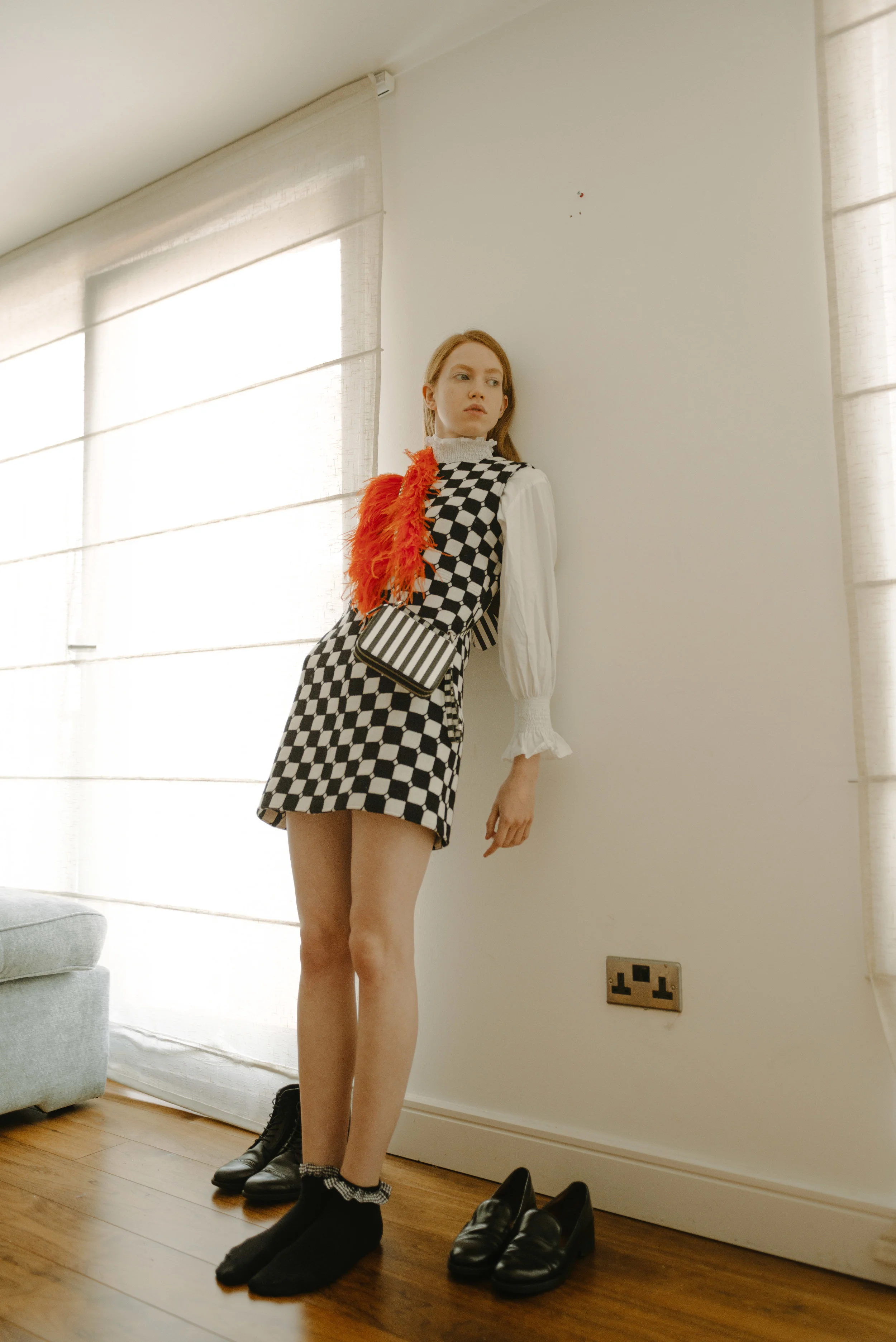 DRESS - CORREGES BAG - MARQUES ALMEDIA SHIRT - H&M SOCKS AND SHOES - TOPSHOP
