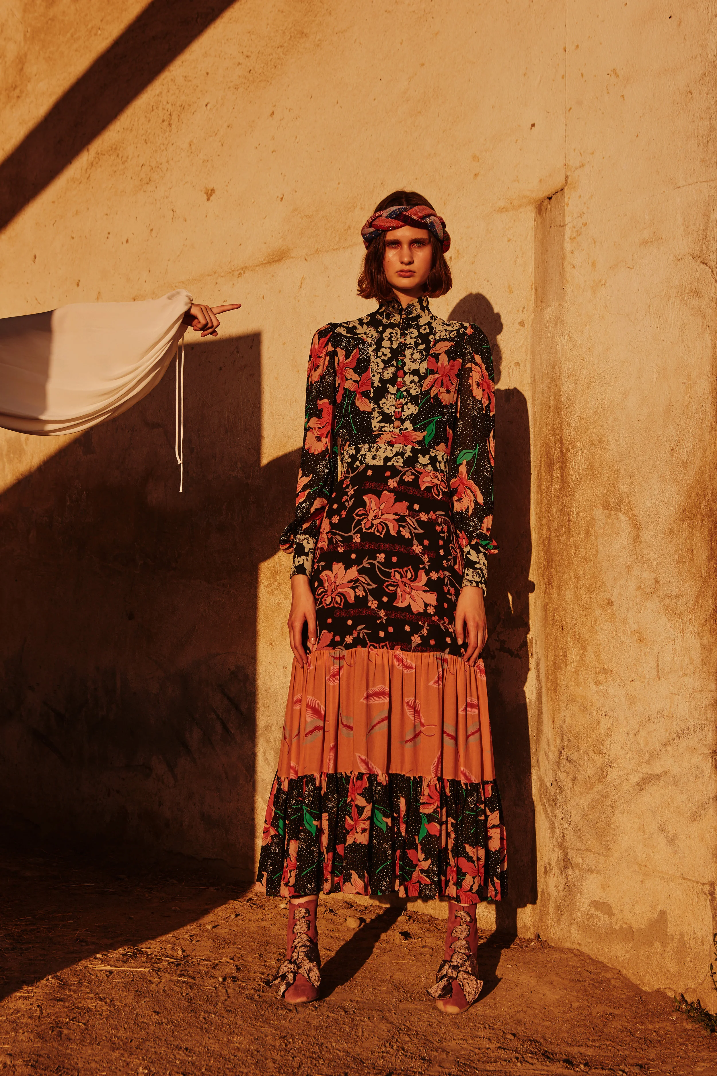 dress and Hairband by Gucci with shoes AGL, ARM dress Emilio Pucci