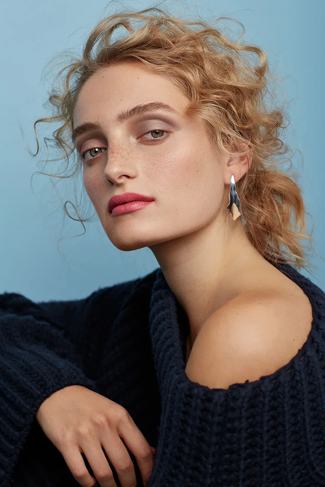 Jumper Eudon Choi, earrings All Blues