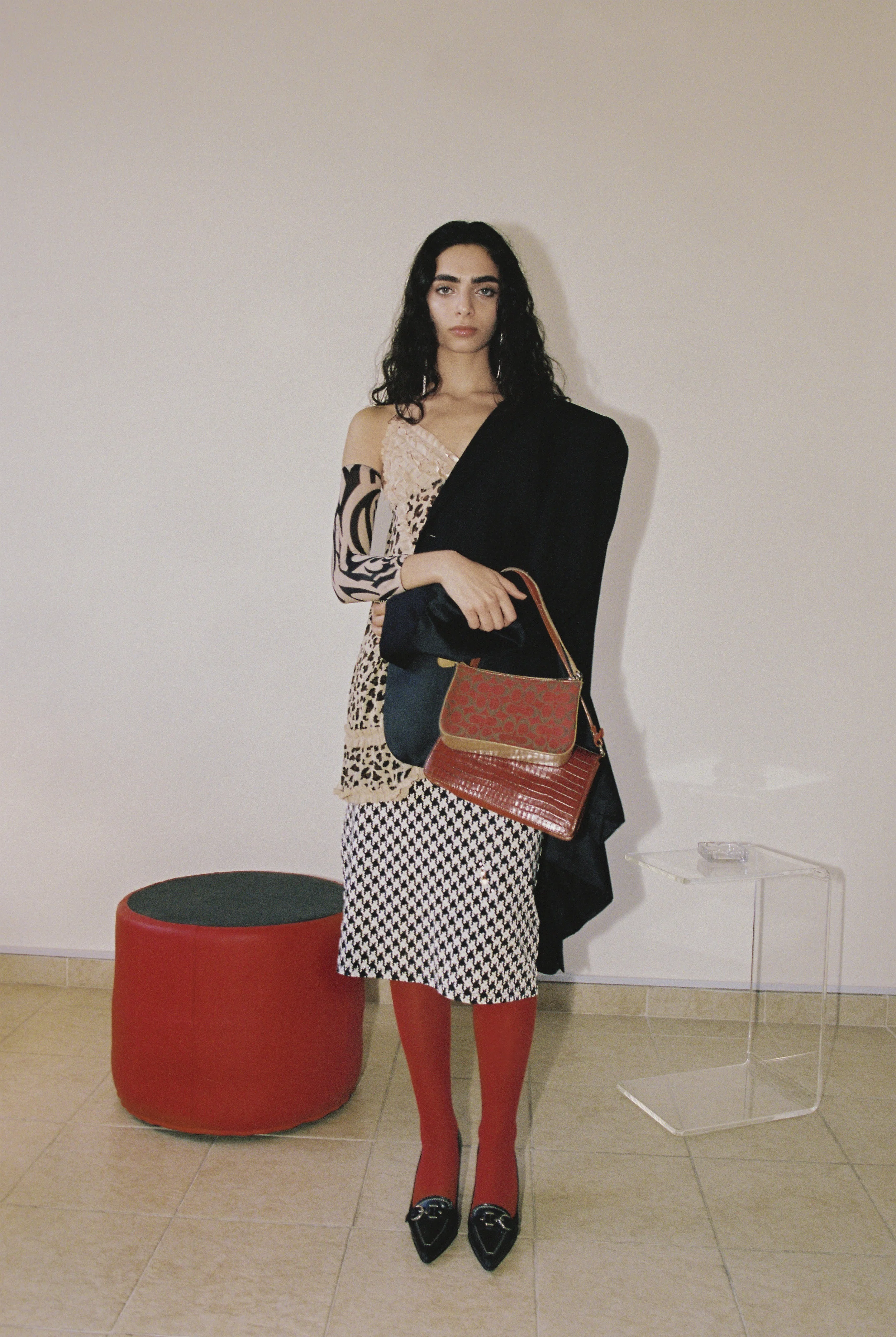 jacket Jil Sander, bag Coach, shoes Stuart Weitzman