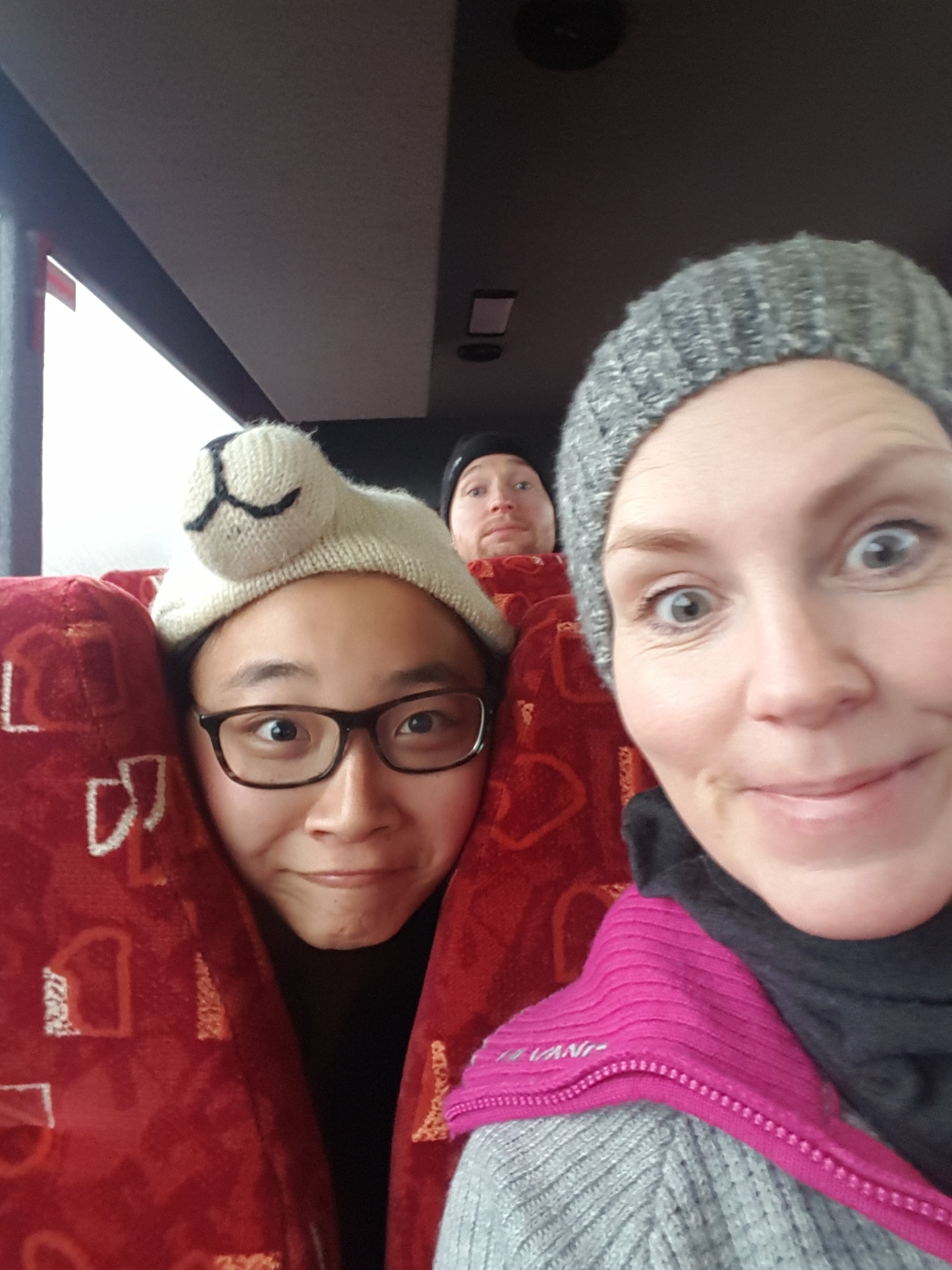 God stemning på bussen