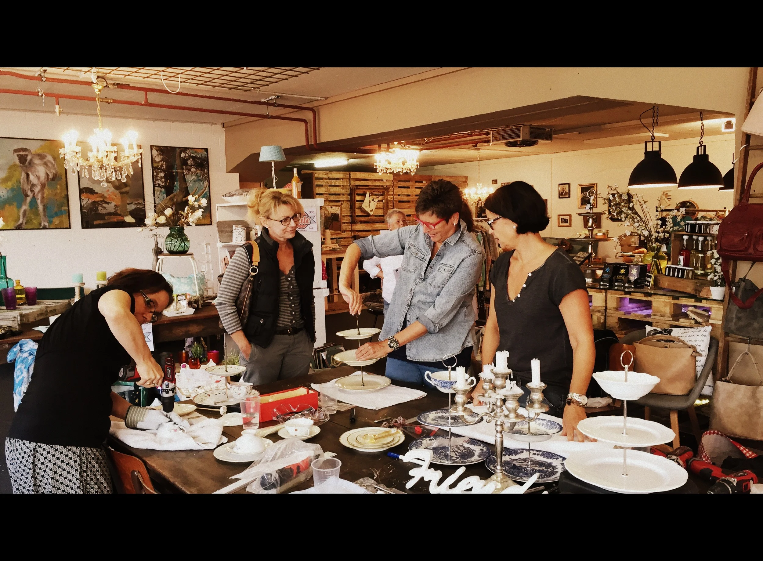 Einblick in Etagèrenworkshop vom 18. August 15 mit Christina