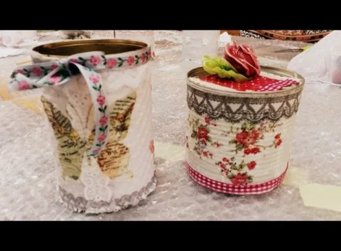 Einblick in Workshops Mehrwertstücke, Dosen veredeln vom 26.8. und 9.9.