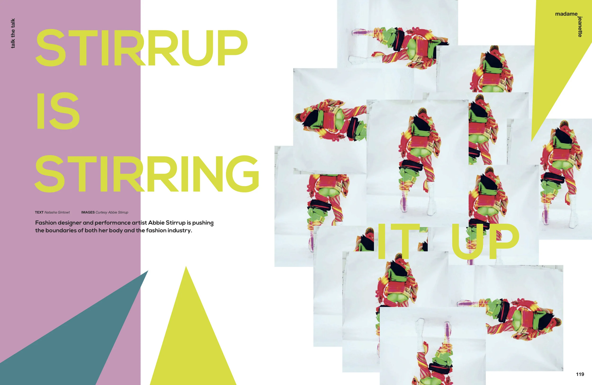 Profile I wrote on Abbie Stirrup for Madame Jeanette magazine