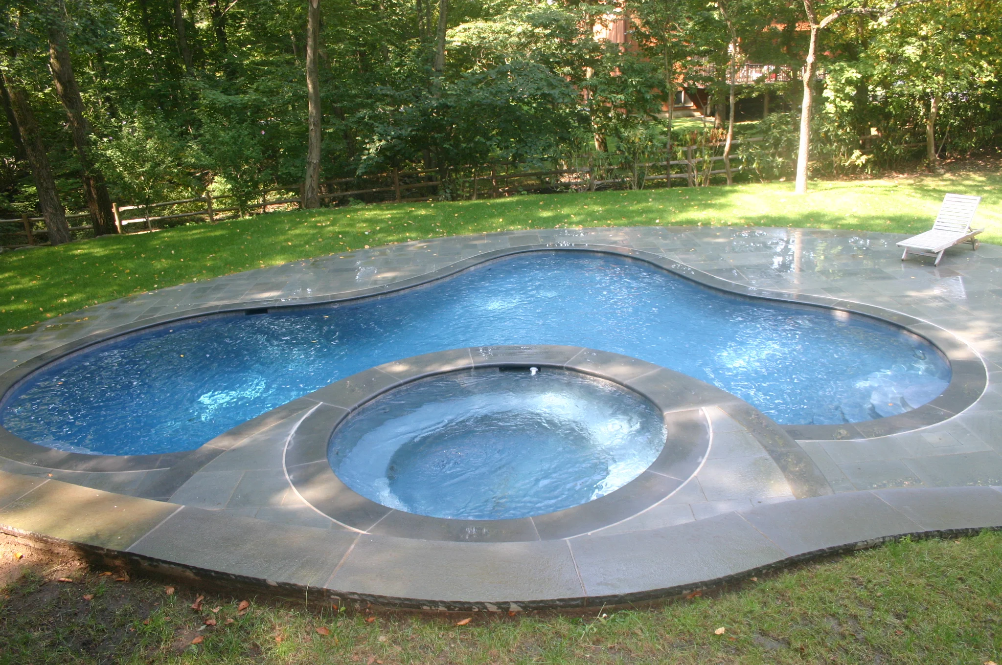 Ref ID - Swimming Pool with raised spa in Stamford, CT