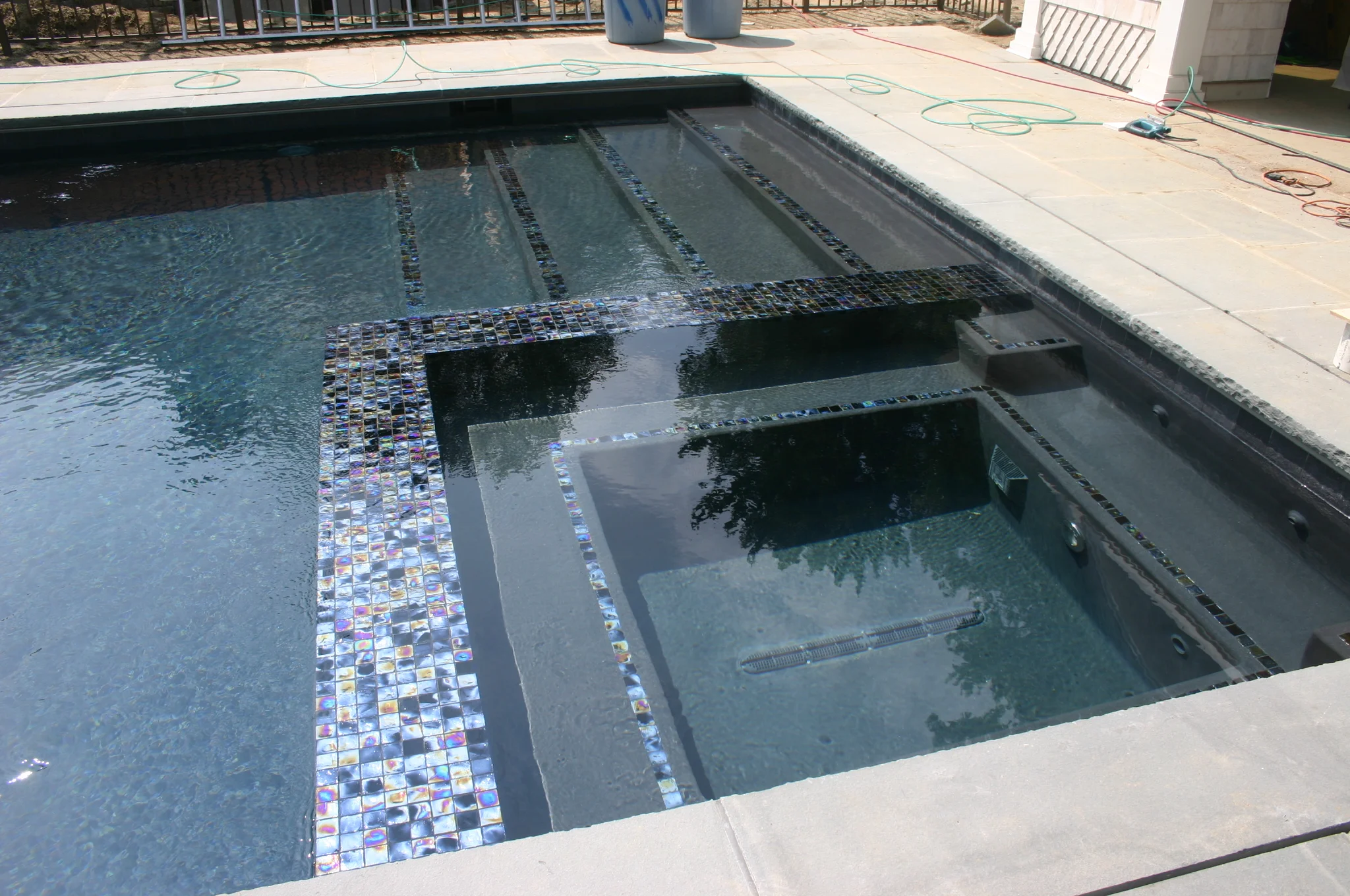 Ref ID - Tile common wall for interior spa Greenwich, CT