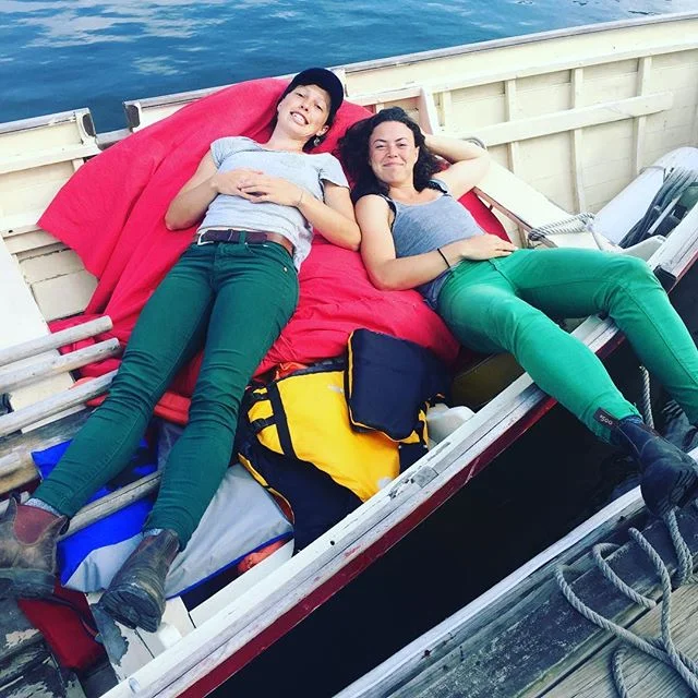 Must be wearing blundstones + green pants + grey shirts to board this boat. @elsiegawler #notonpurpose #accidentialtwins #dailyoccurance