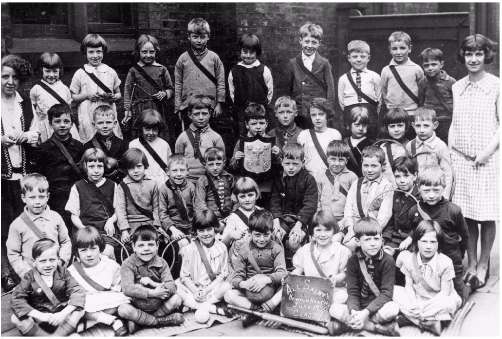 Staff and children of the school in 1930